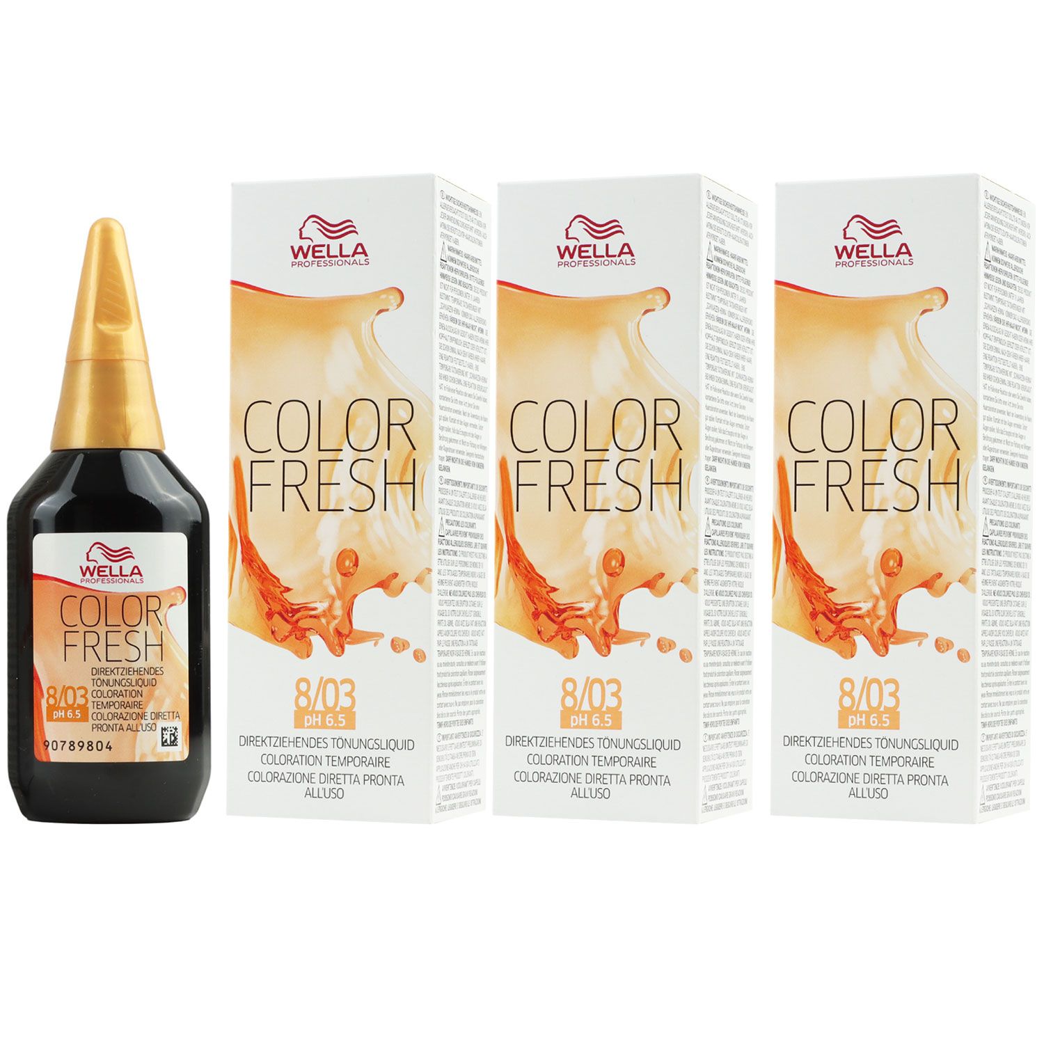 Wella Color Fresh T�nungsliquid 3 x 75 ml 8/03 helllblond natur gold Set