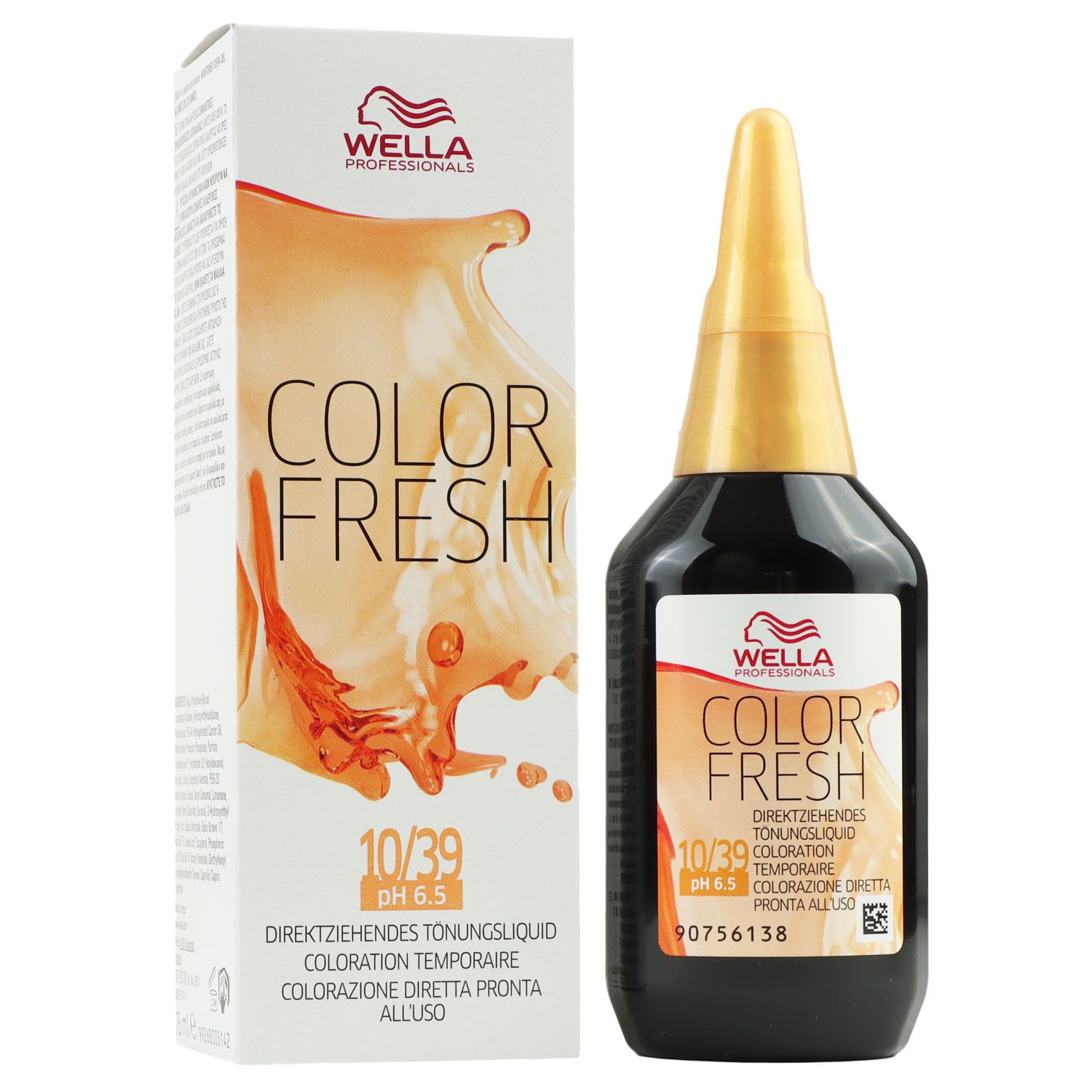 Wella Color Fresh T�nungsliquid 75 ml 10/39 hell lichtblond gold cendre