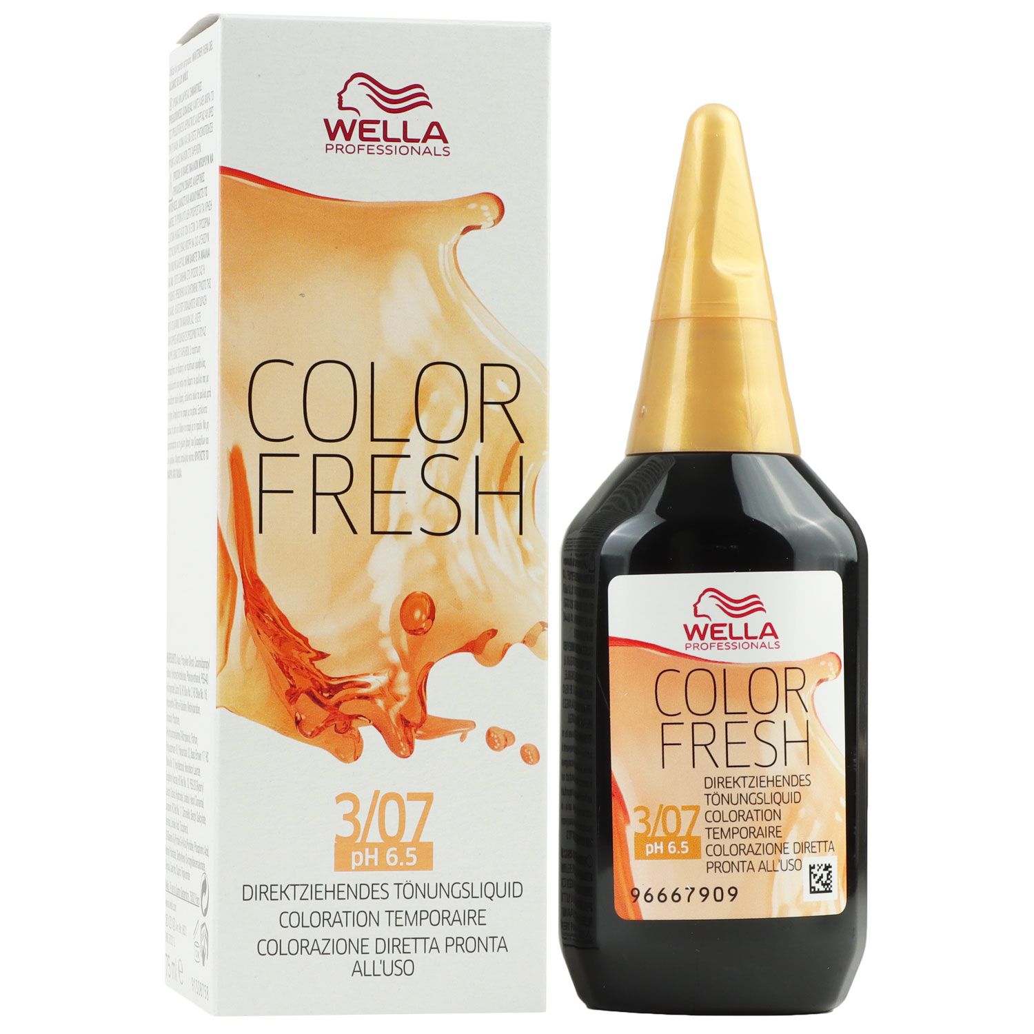Wella Color Fresh T�nungsliquid 75 ml 3/07 dunkelbraun natur braun