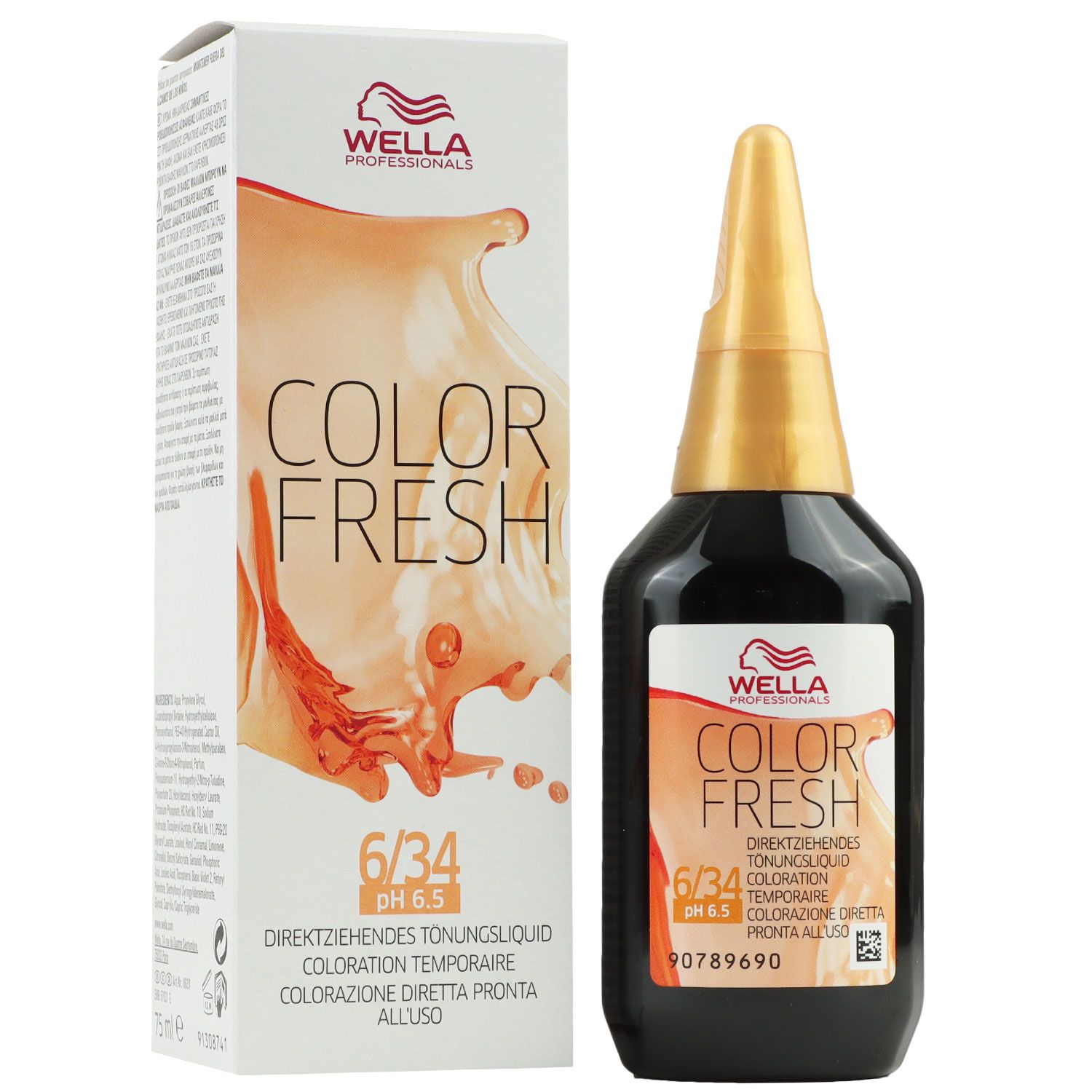 Wella Color Fresh T�nungsliquid 75 ml 6/34 dunkelblond gold rot