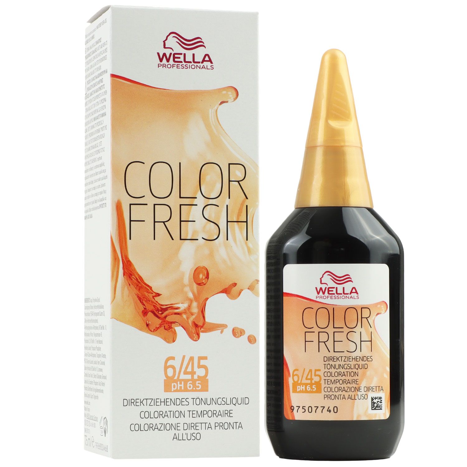 Wella Color Fresh T�nungsliquid 75 ml 6/45 dunkelblond rot mahagoni