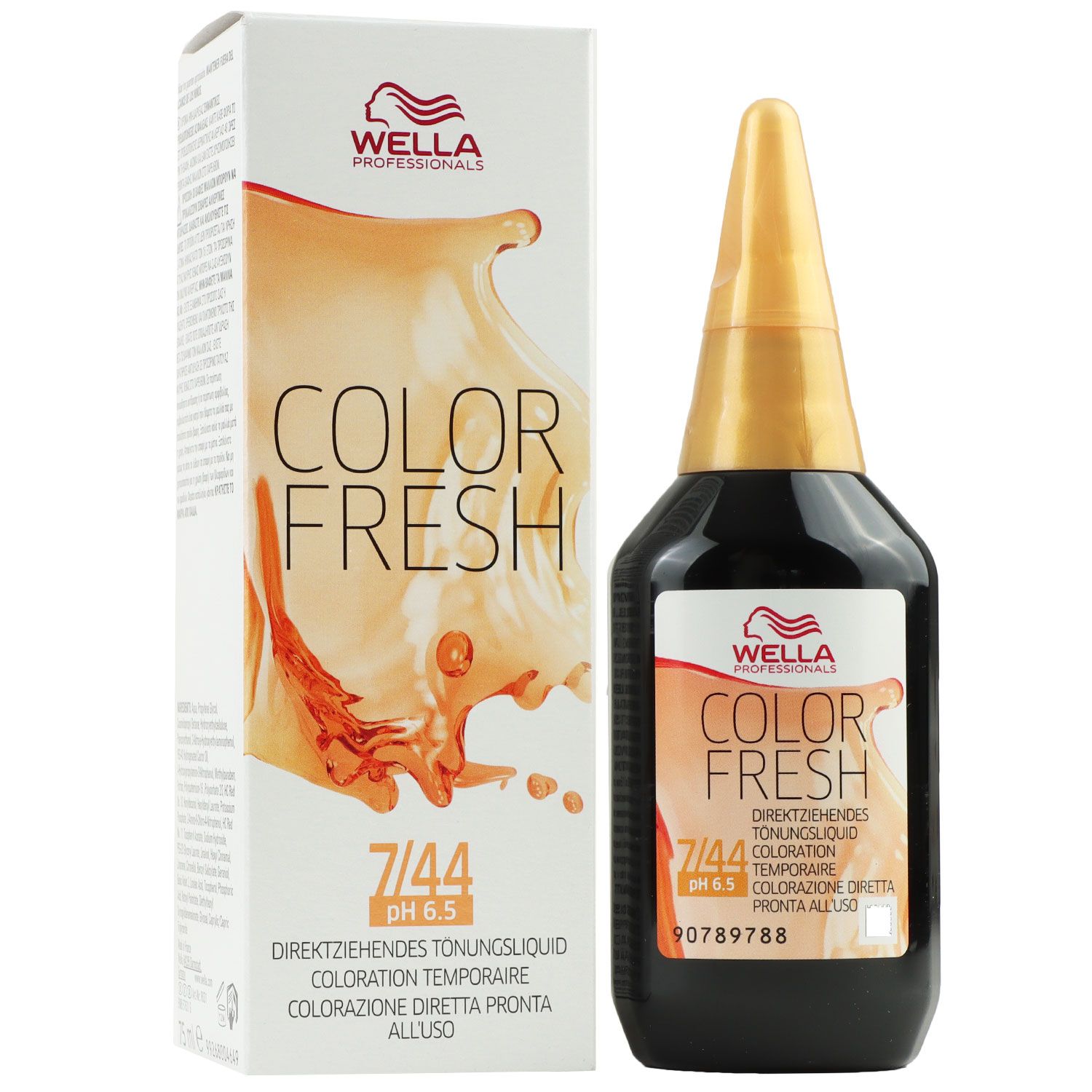 Wella Color Fresh T�nungsliquid 75 ml 7/44 mittelblond rot intensiv