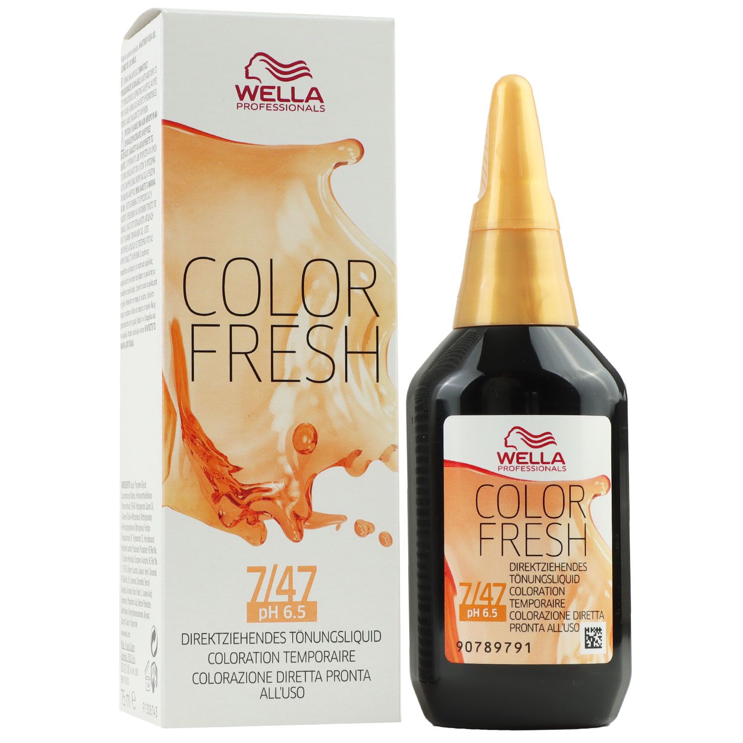 Wella Color Fresh T�nungsliquid 75 ml 7/47 mittelblond rot braun