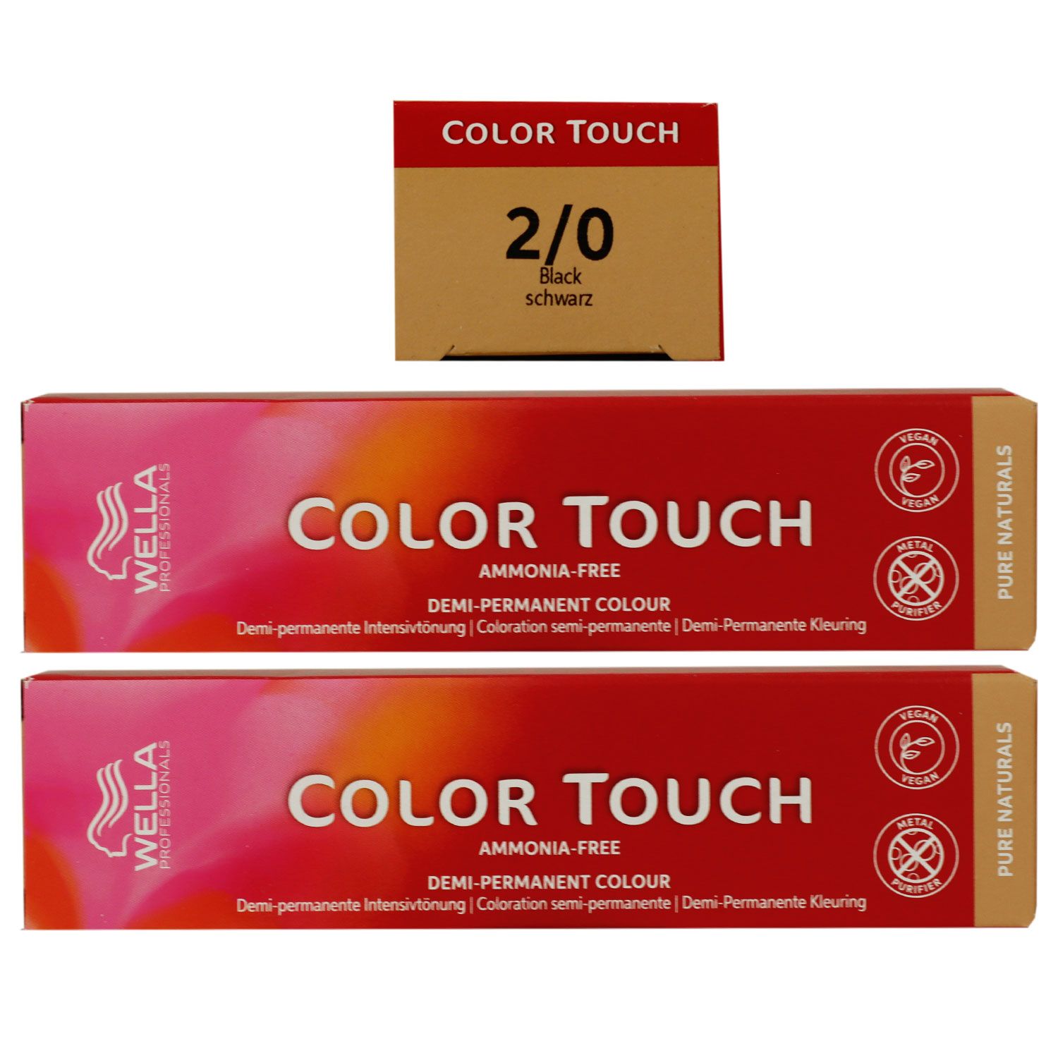 Wella Color Touch 2 x 60 ml 2/0 schwarz Set