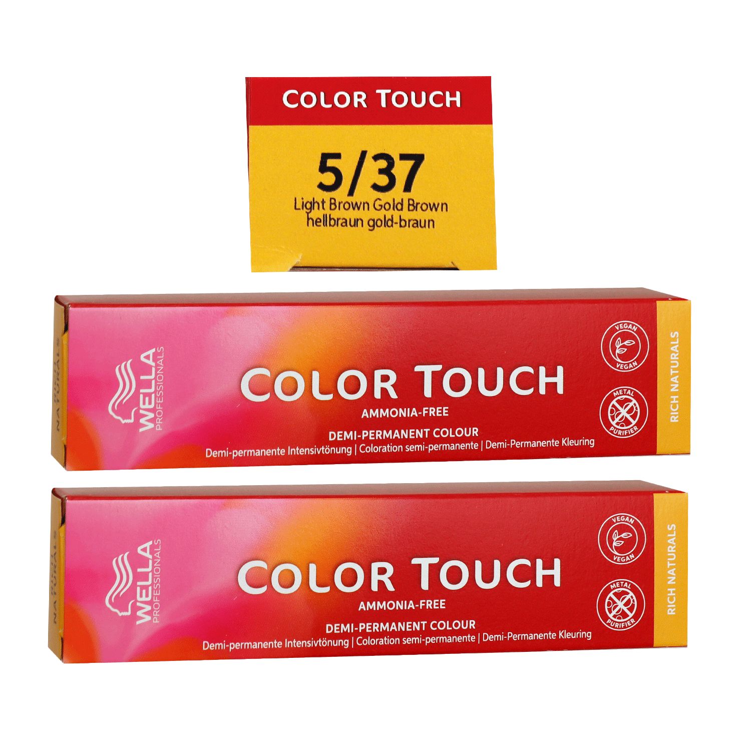 Wella Color Touch 2 x 60 ml 5/37 hellbraun gold-braun Set
