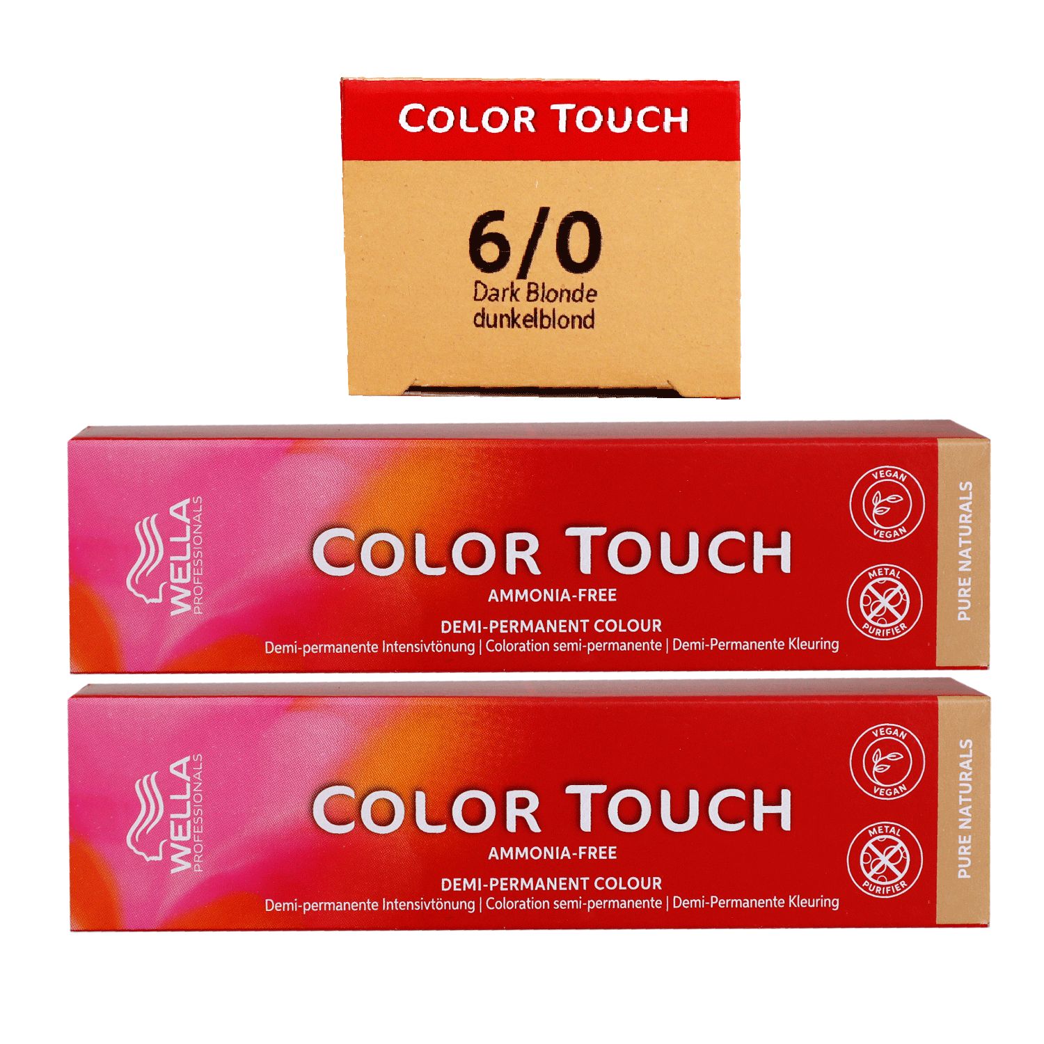 Wella Color Touch 2 x 60 ml 6/0 dunkelblond Set