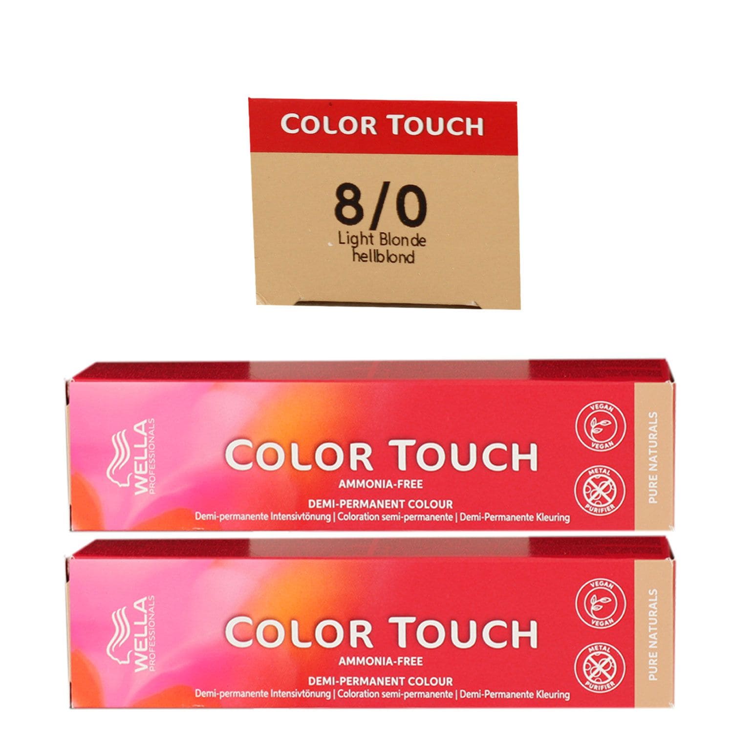Wella Color Touch 2 x 60 ml 8/0 hellblond Set