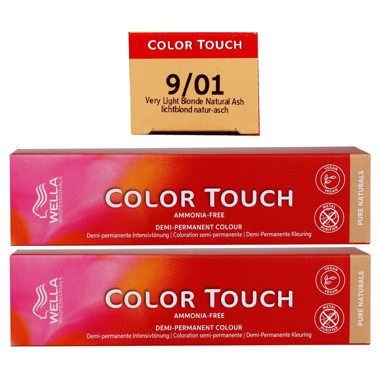 Wella Color Touch 2 x 60 ml 9/01 lichtblond natur asch Set