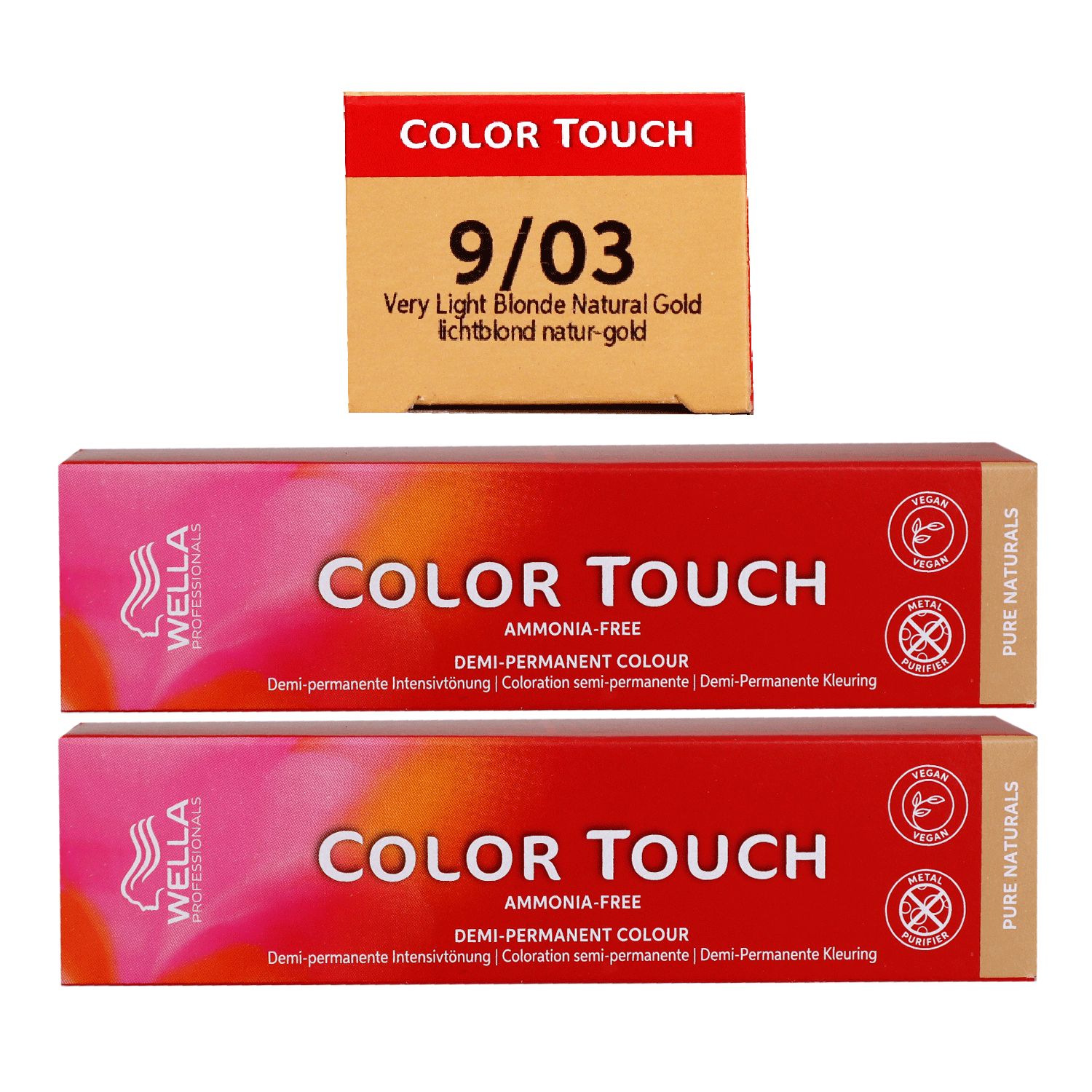 Wella Color Touch 2 x 60 ml 9/03 lichtblond natur gold Set