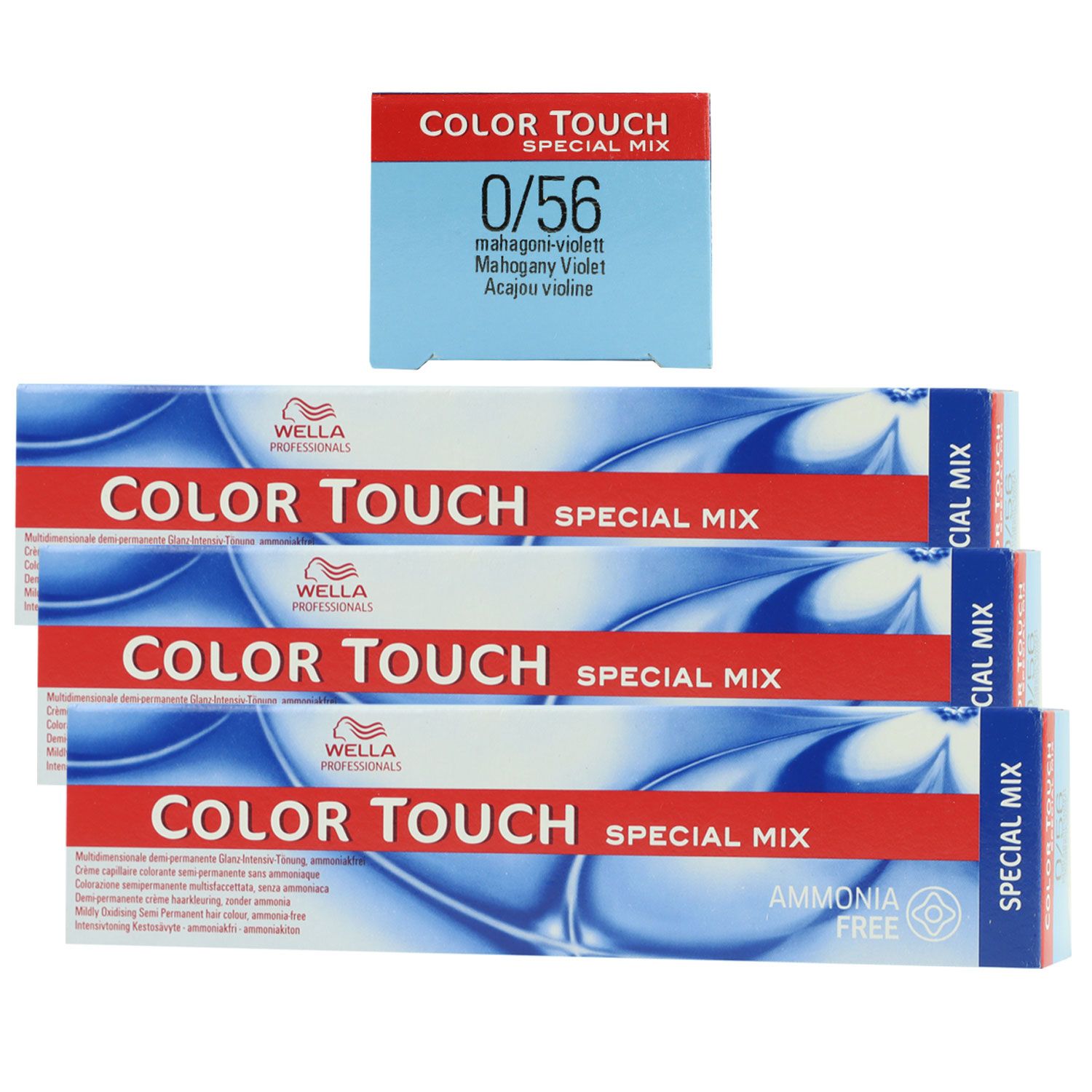 Wella Color Touch 3 x 60 ml 0/56 mahagoni violett