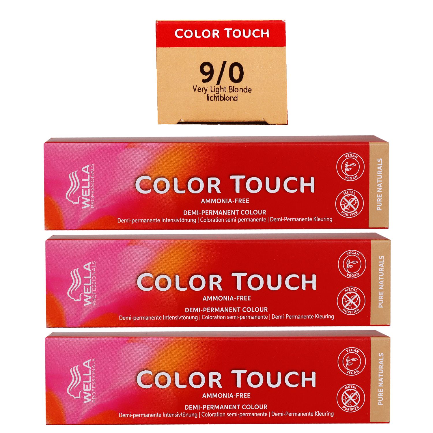 Wella Color Touch 3 x 60 ml 9/0 lichtblond Set