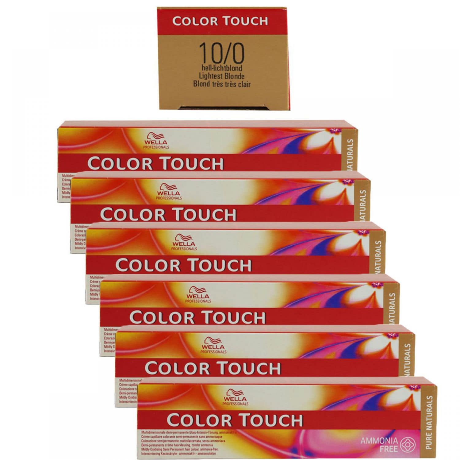 Wella Color Touch 6 x 60 ml 10/0 hell lichtblond Set