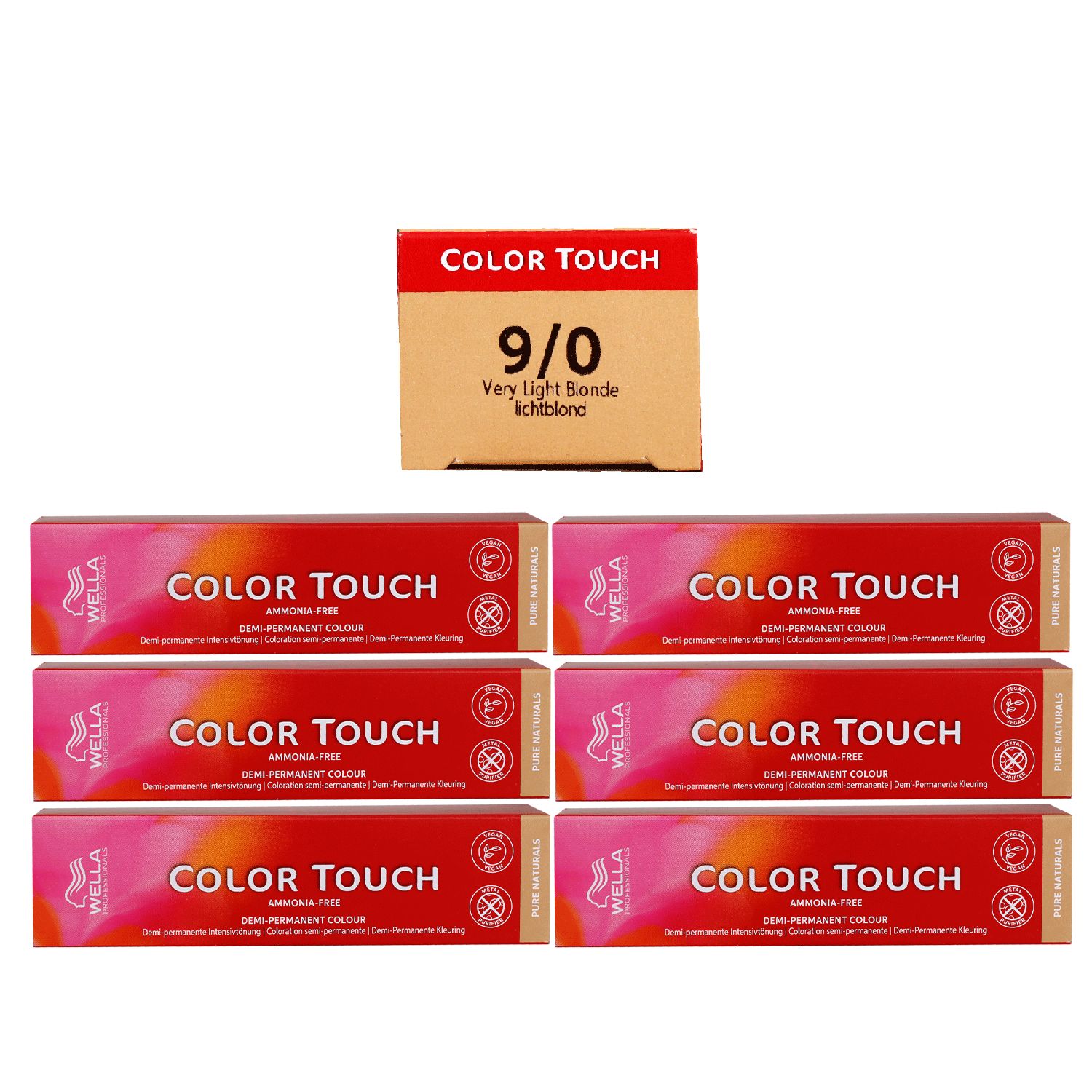 Wella Color Touch 6 x 60 ml 9/0 lichtblond Set