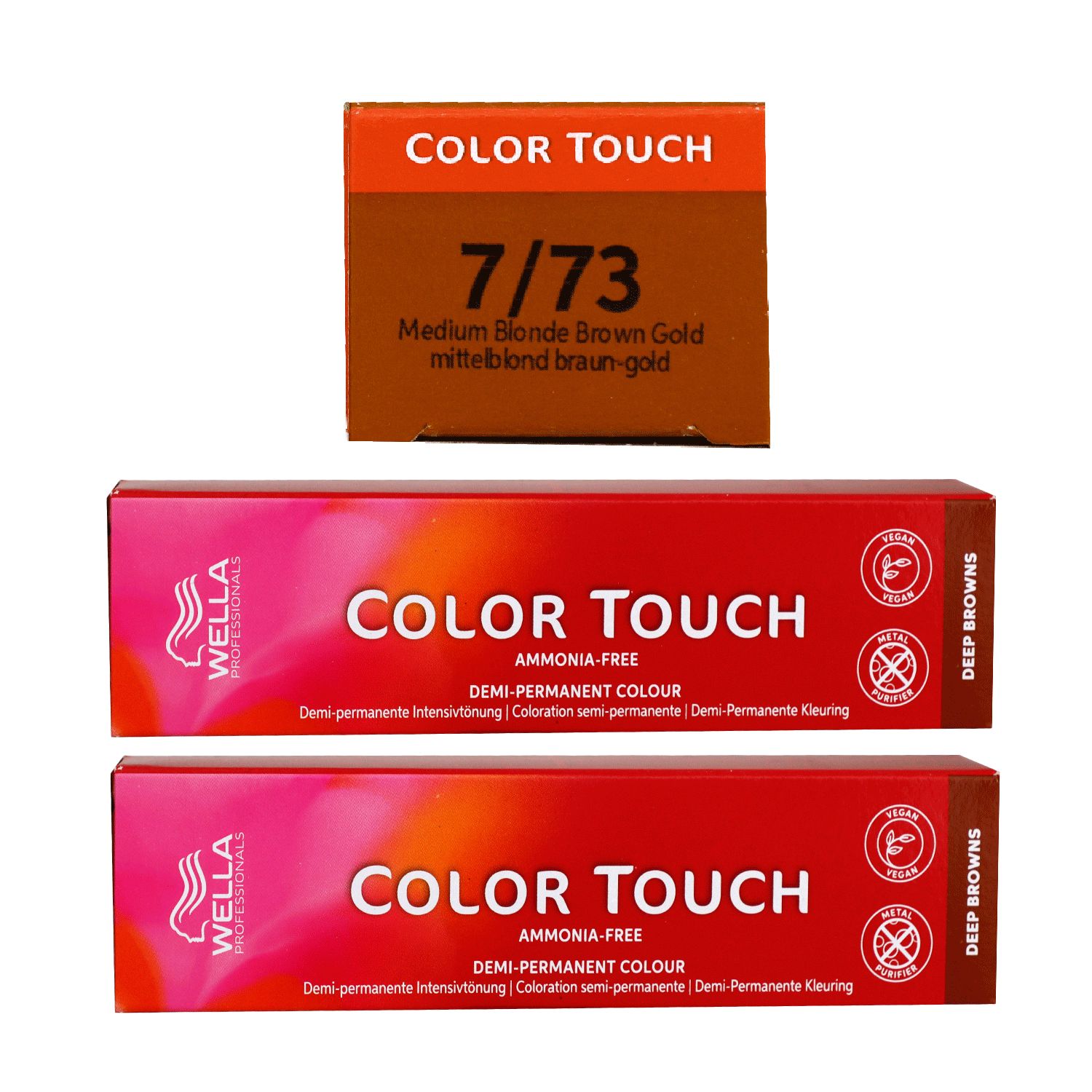 Wella Color Touch Deep Browns 2 x 60 ml 7/73 mittelblond braun gold Set