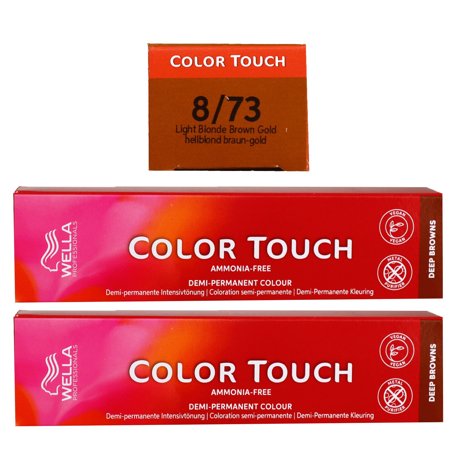 Wella Color Touch Deep Browns 2 x 60 ml 8/73 hellblond braun gold Set