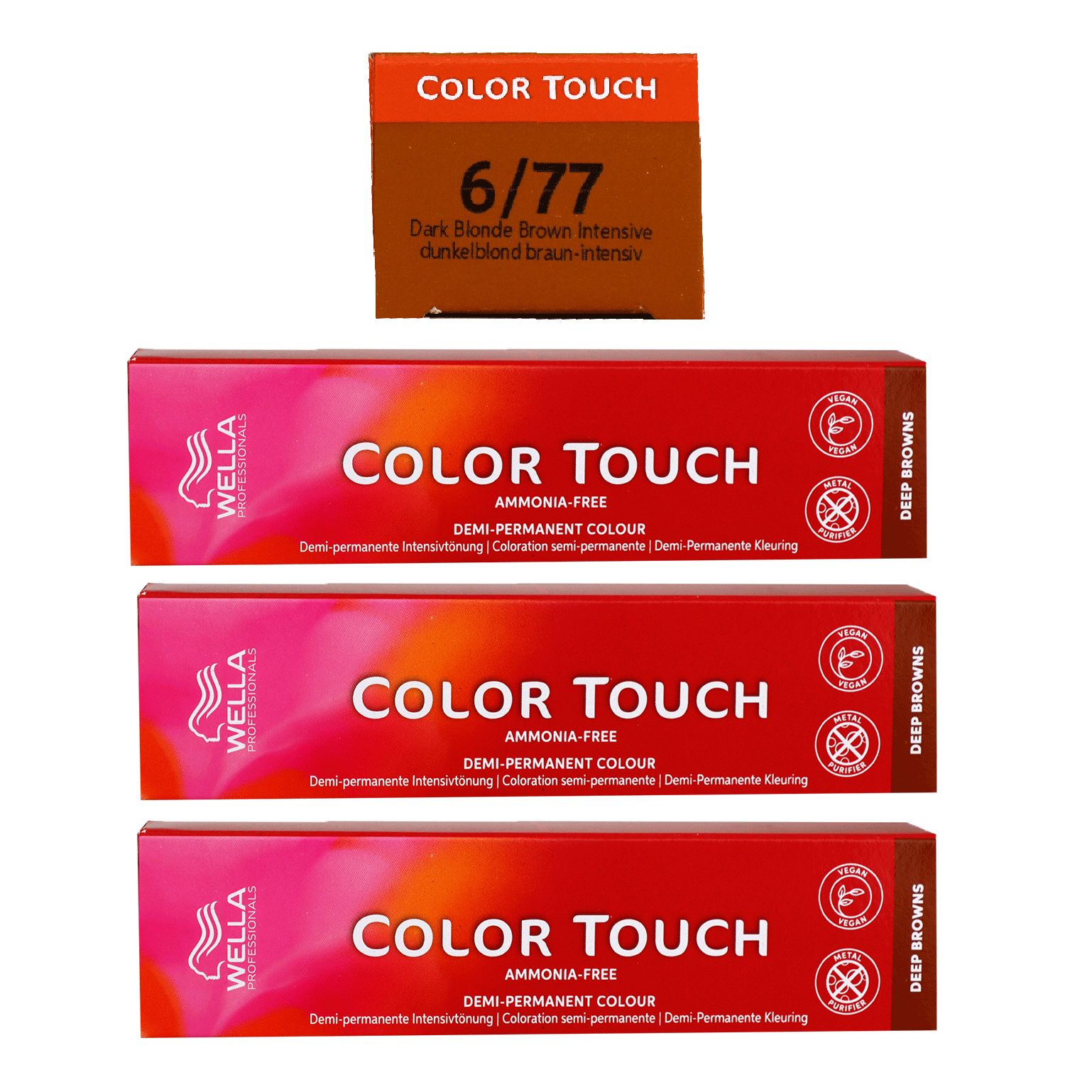 Wella Color Touch Deep Browns 3 x 60 ml 6/7 dunkelblond braun Set