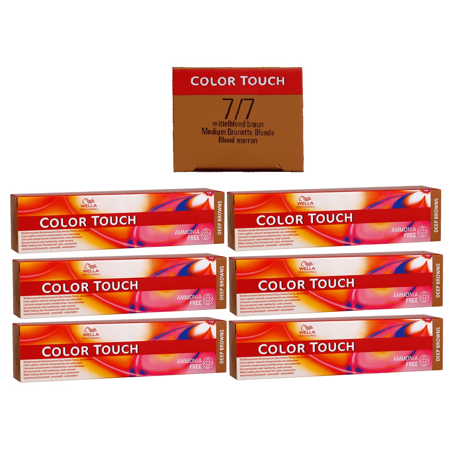 Wella Color Touch Deep Browns 6 x 60 ml 7/7 mittelblond braun Set