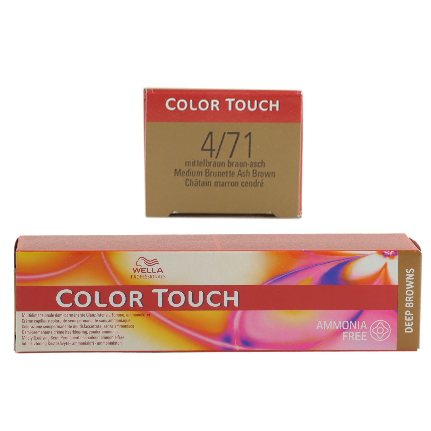 Wella Color Touch Deep Browns 60 ml 4/71 mittelbraun braun asch ...