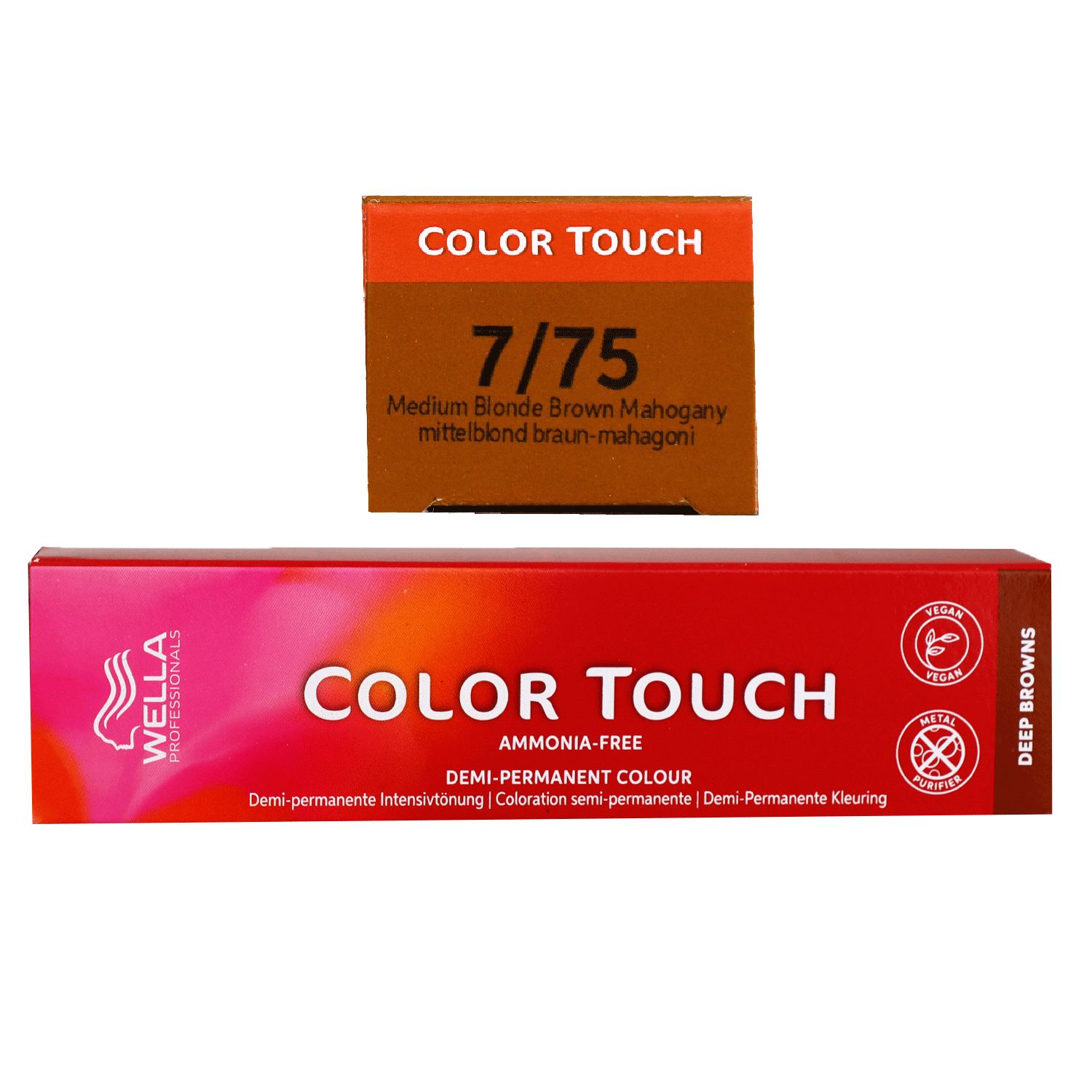 Wella Color Touch Deep Browns 60 ml 7/75 mittelblond braun mahagoni Intensiv T�nung