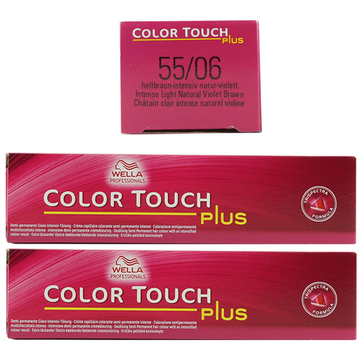 Wella Color Touch Plus 2 x 60 ml 55/06 hellbraun intensiv natur violett Intensivt�nung Set