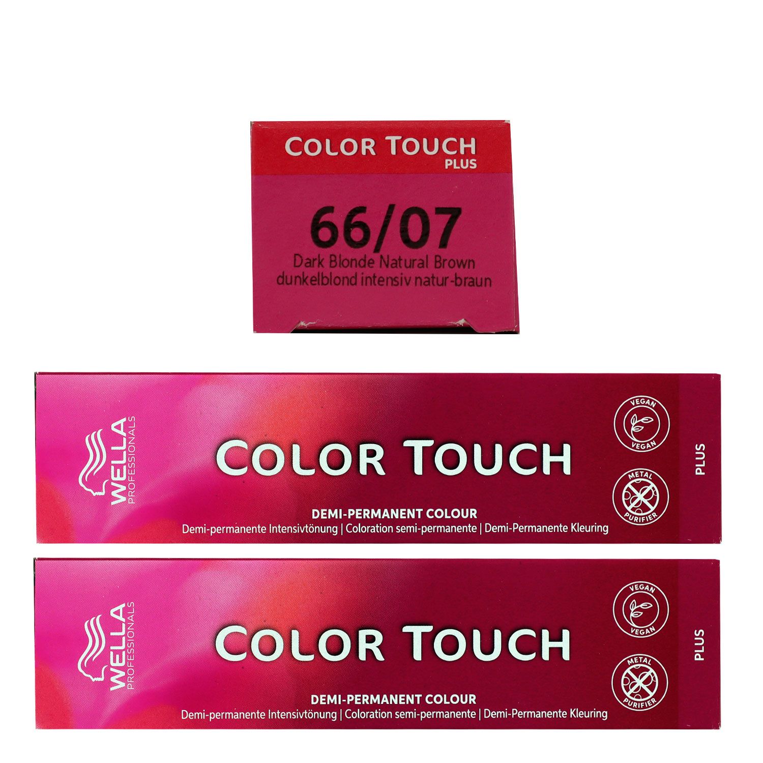 Wella Color Touch Plus 2 x 60 ml 66/07 dunkelblond intensiv natur braun Intensivt�nung Set