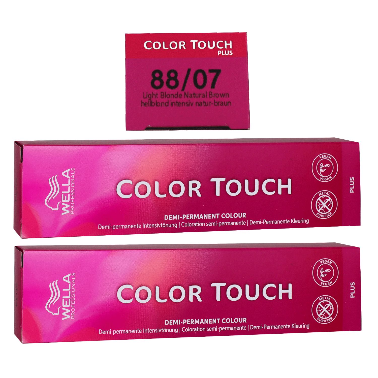 Wella Color Touch Plus 2 x 60 ml 88/07 hellblond intensiv natur braun Intensivt�nung Set