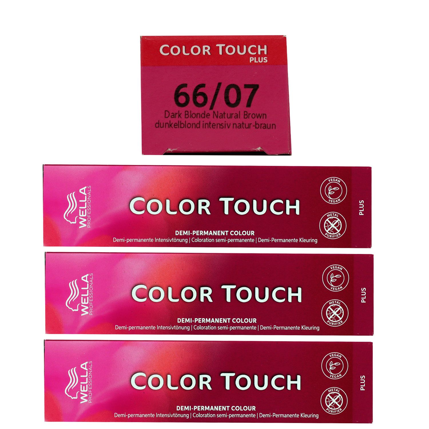 Wella Color Touch Plus 3 x 60 ml 66/07 dunkelblond intensiv natur braun Intensivt�nung Set