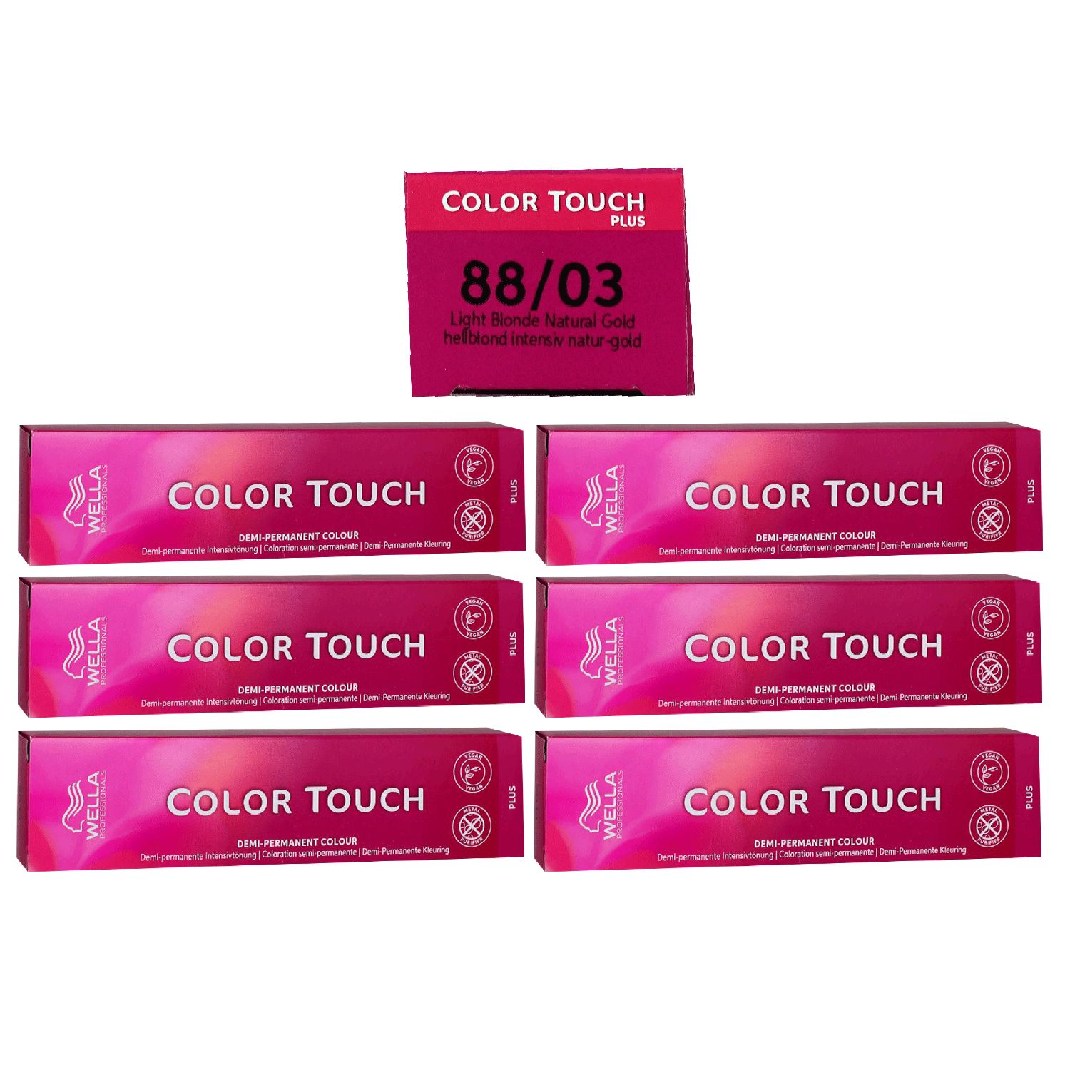 Wella Color Touch Plus 6 x 60 ml 88/03 hellblond intensiv natur gold Intensivt�nung Set
