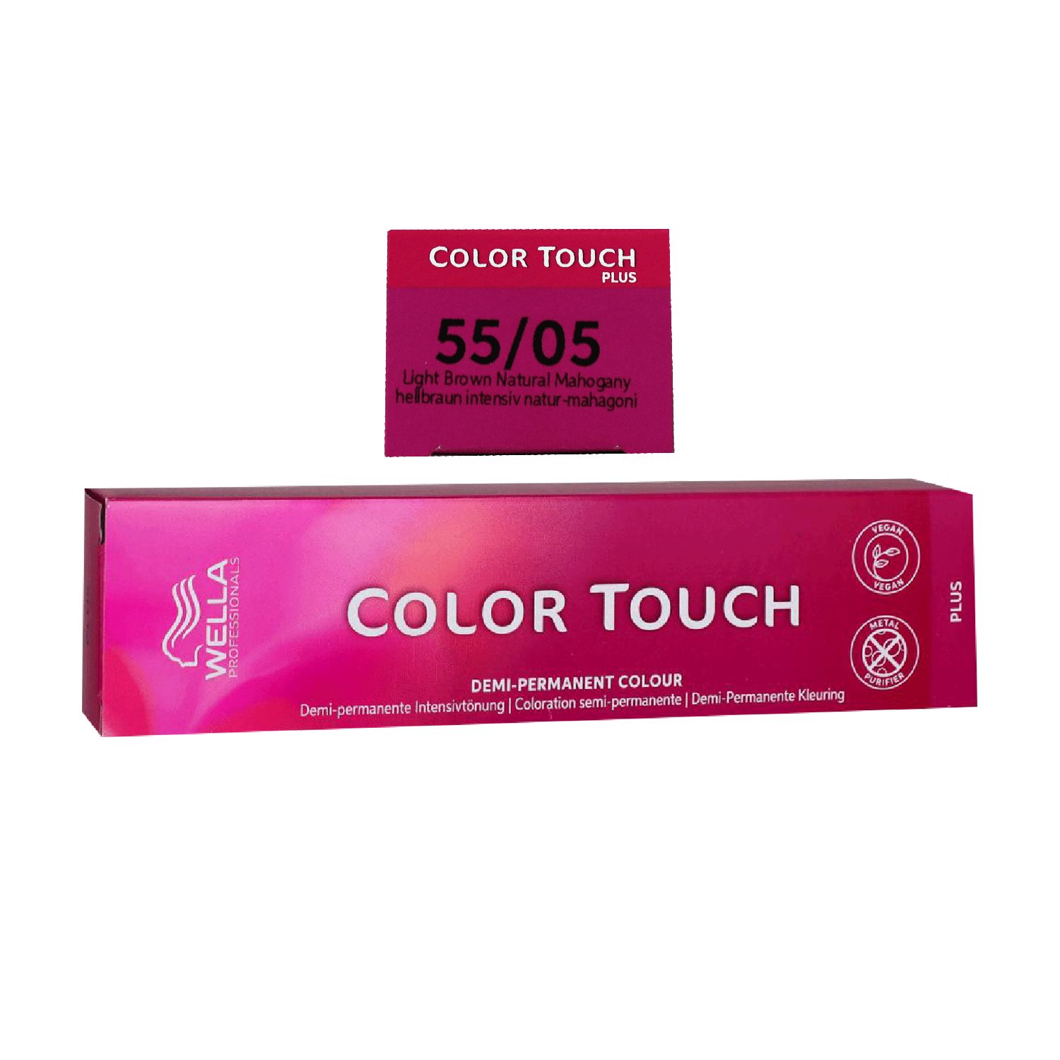 Wella Color Touch Plus 60 ml 55/05 hellbraun intensiv natur mahagoni Intensivt�nung