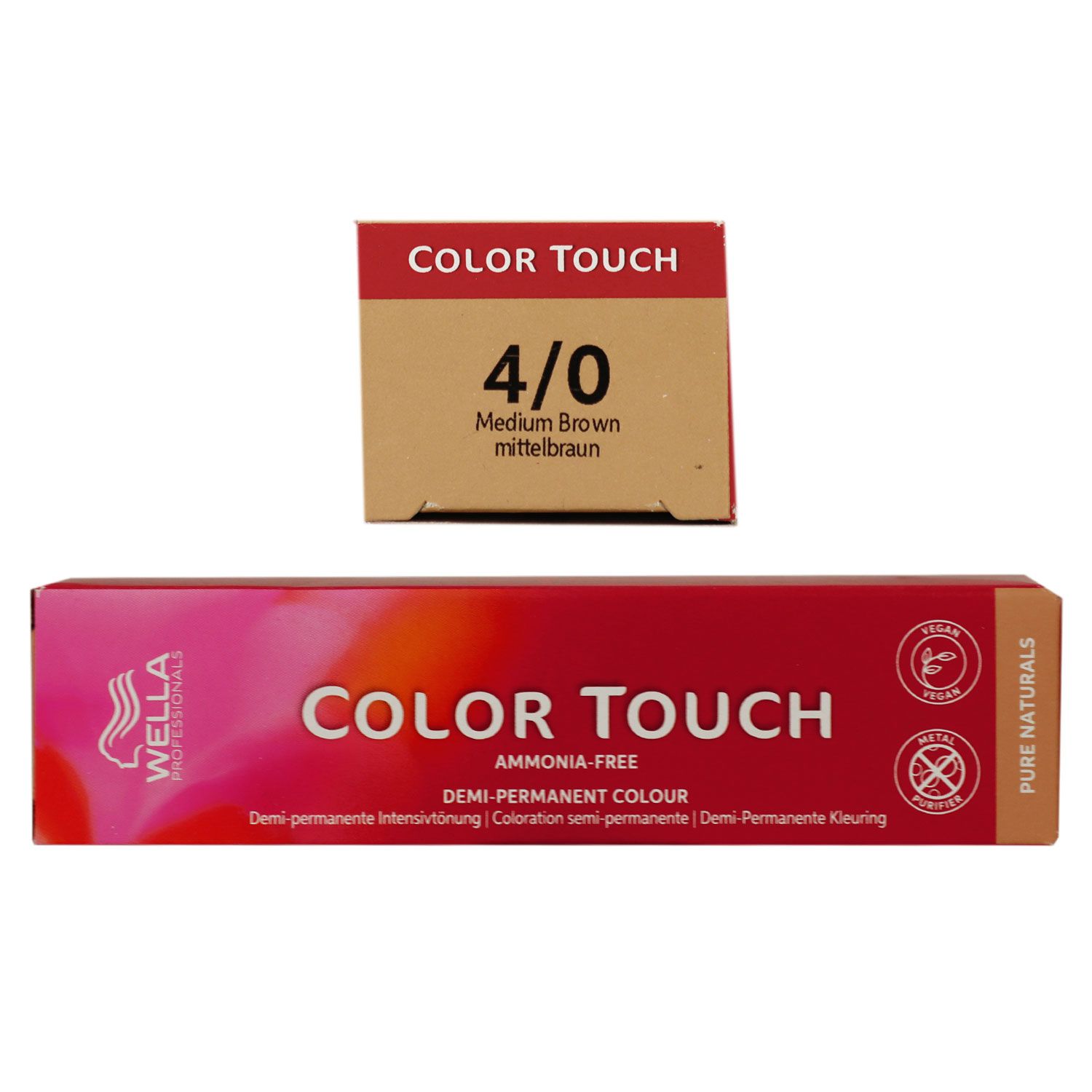 Wella Color Touch Pure Naturals 60 ml 4/0 mittelbraun