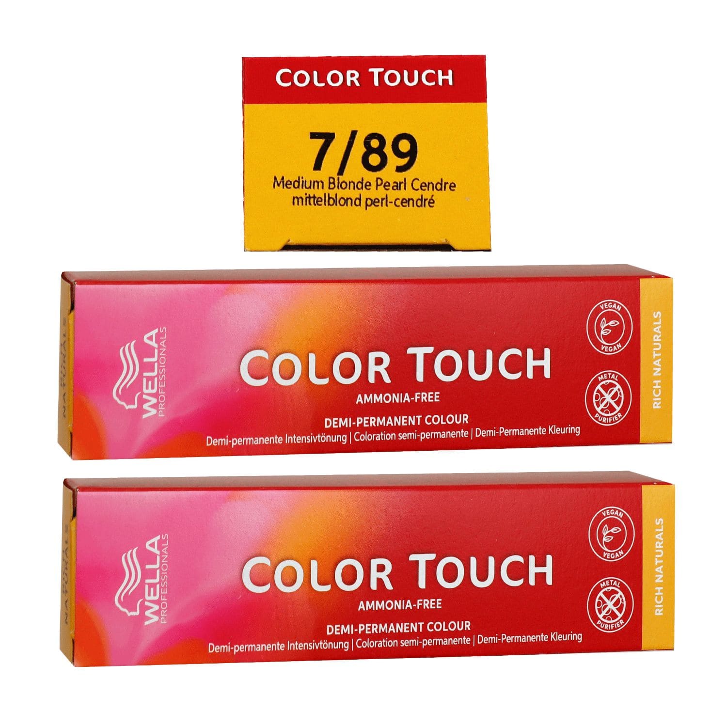 Wella Color Touch Rich Naturals 2 x 60 ml 7/89 mittelblond perl cendre Set