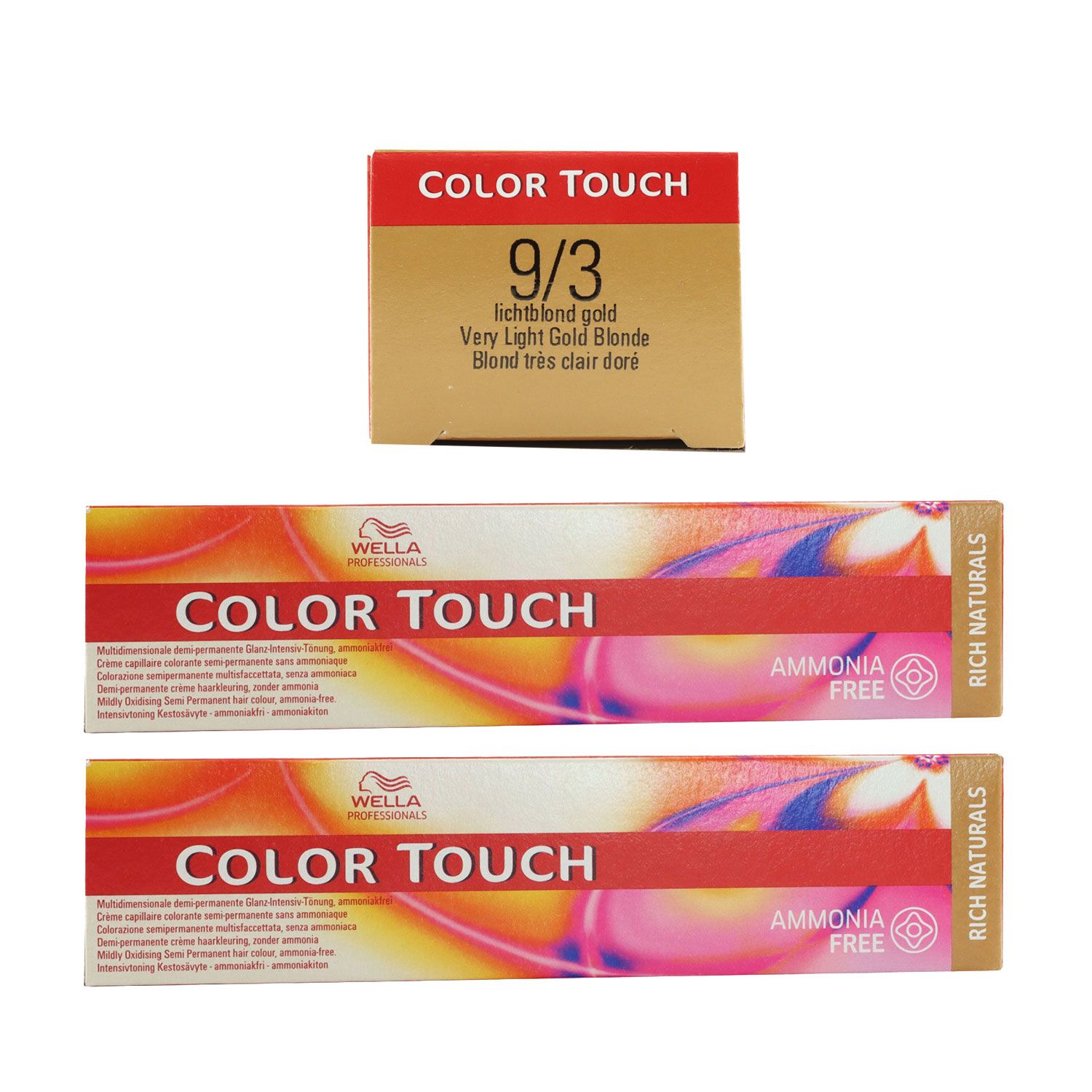 Wella Color Touch Rich Naturals 2 x 60 ml 9/3 lichtblond gold Set