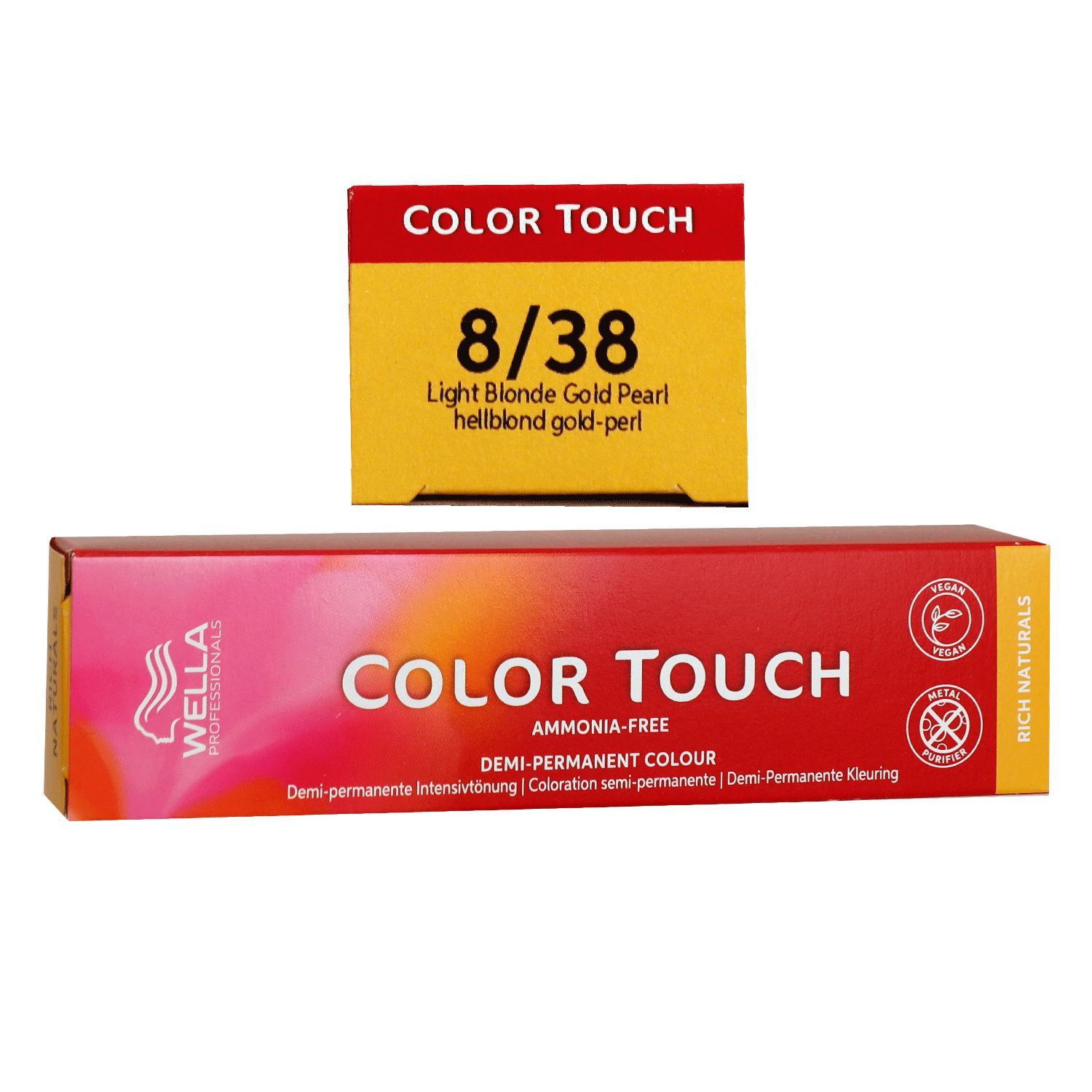 Wella Color Touch Rich Naturals 60 ml 8/38 hellblond gold perl