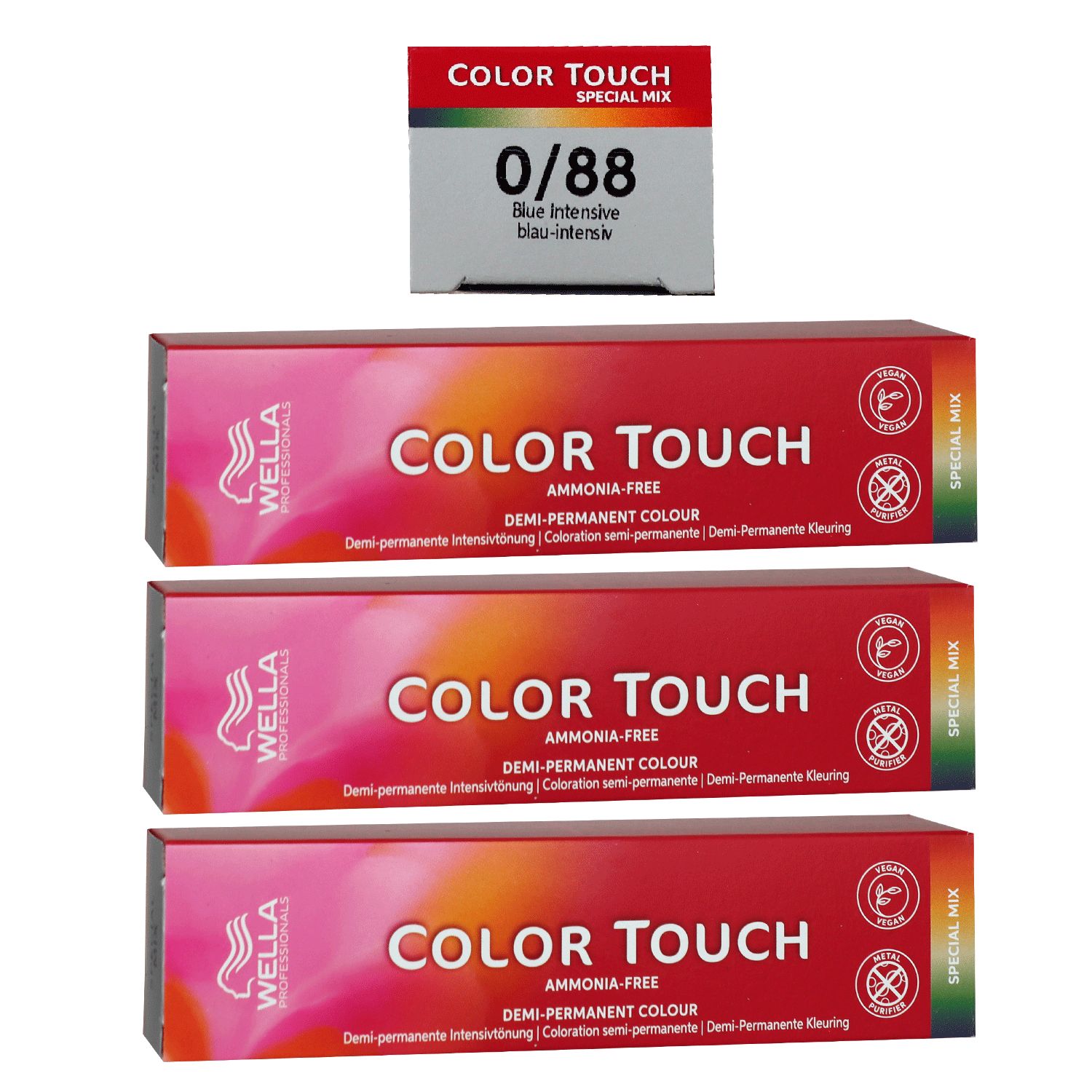 Wella Color Touch Special Mix 3 x 60 ml 0/88 blau intensiv Set