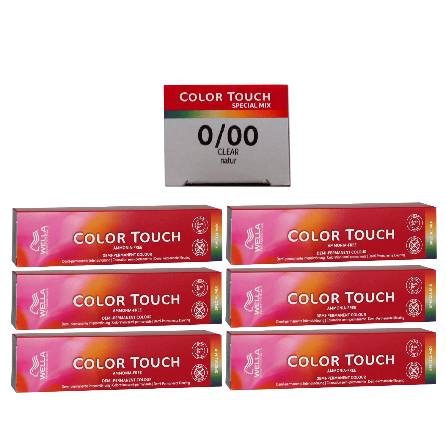 Wella Color Touch Special Mix 6 x 60 ml 0/00 Klarton Set