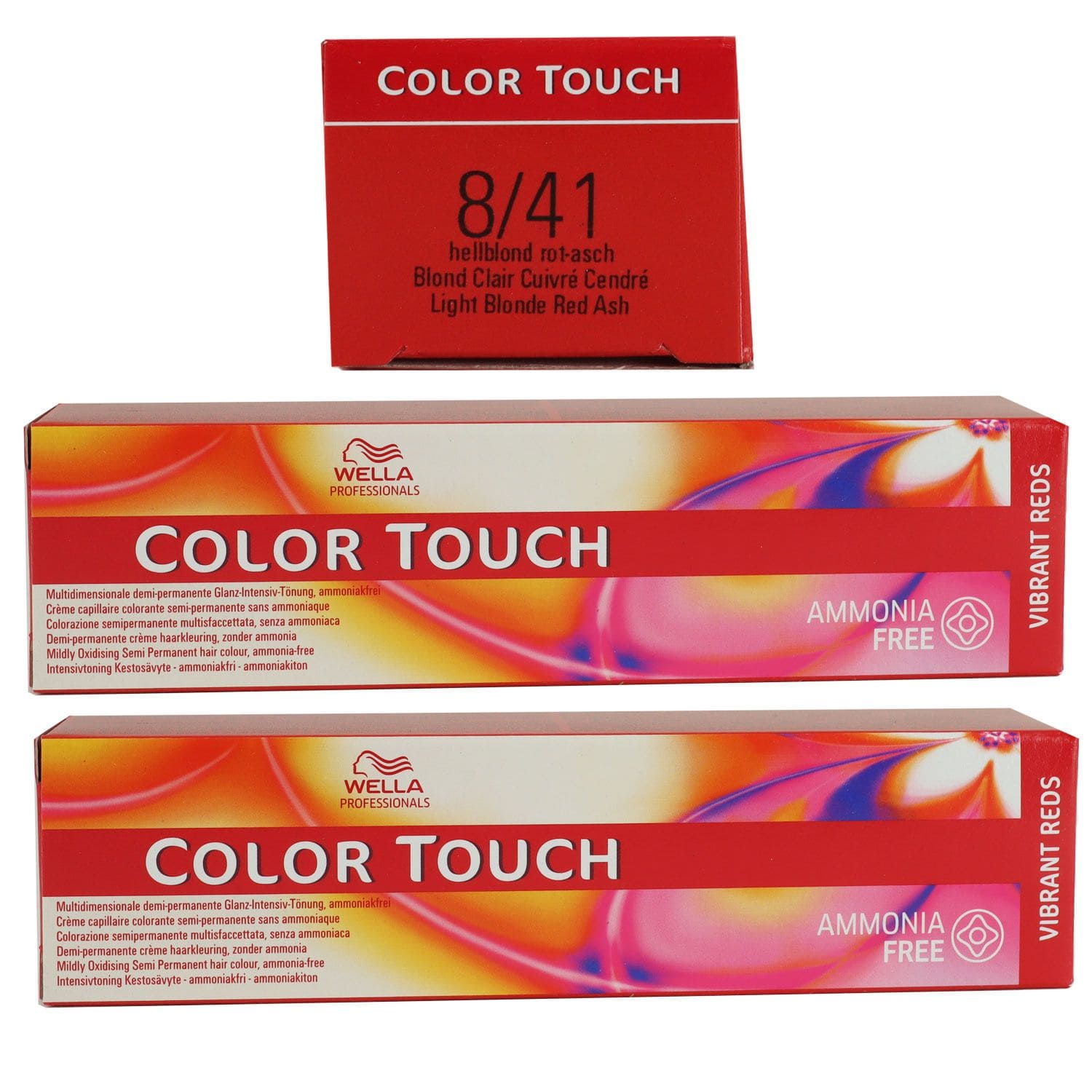 Wella Color Touch Vibrants Red 2 x 60 ml 8/41 hellblond rot asch Set