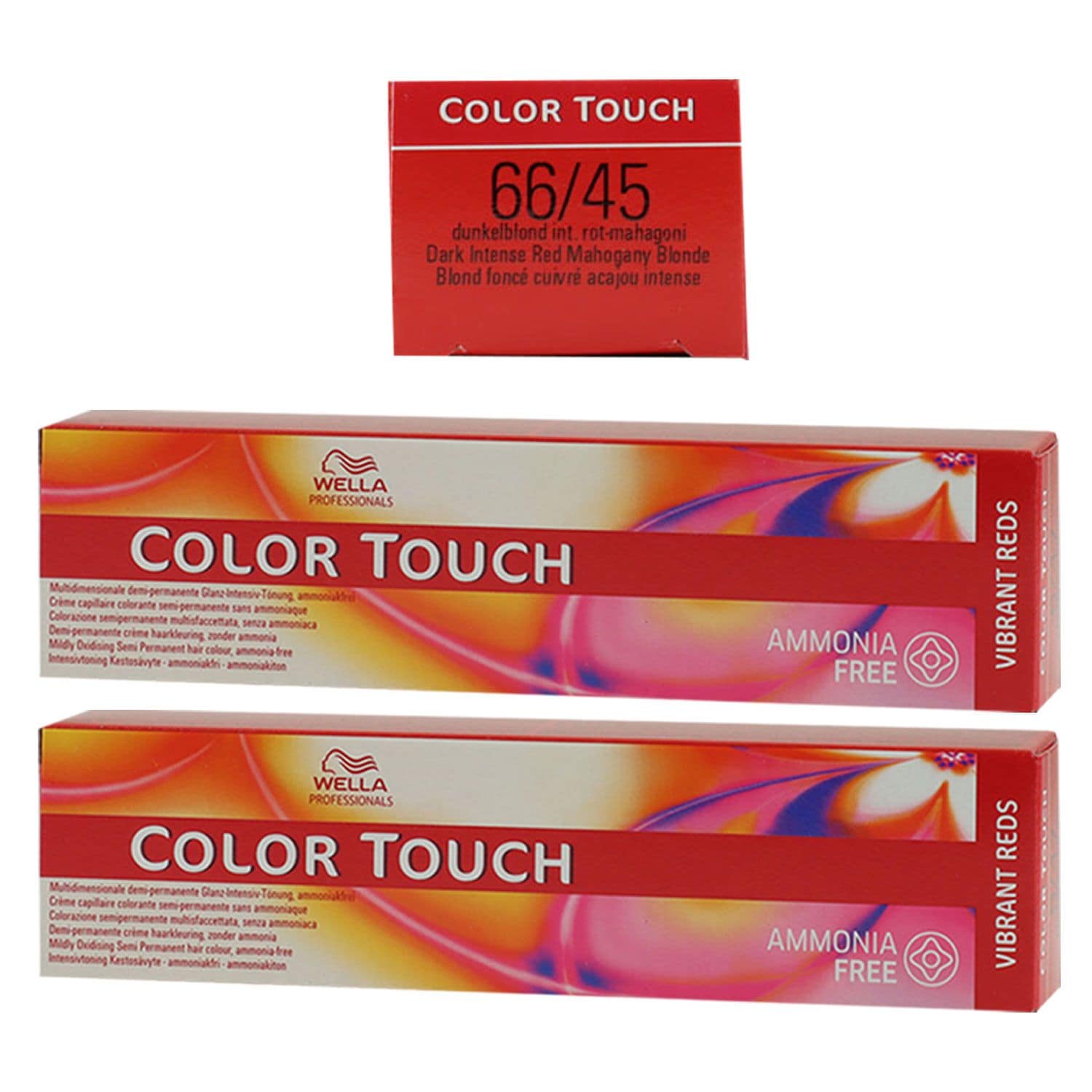 Wella Color Touch Vibrants Reds 2 x 60 ml 66/45 dunkelblond intensiv rot mahagoni Set