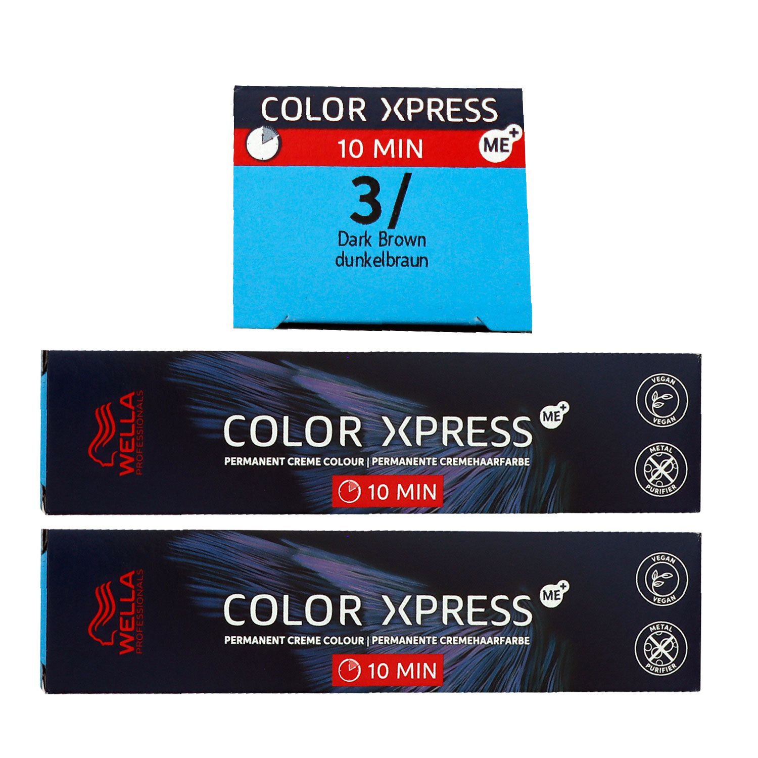 Wella Color Xpress 2 x 60 ml 3/ dunkelbraun Haarfarbe Set