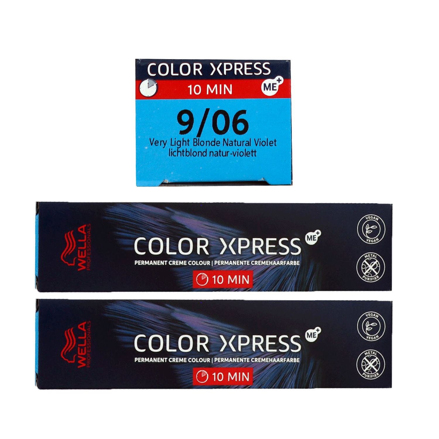 Wella Color Xpress 2 x 60 ml 9/06 lichtblond natur violett Haarfarbe Set