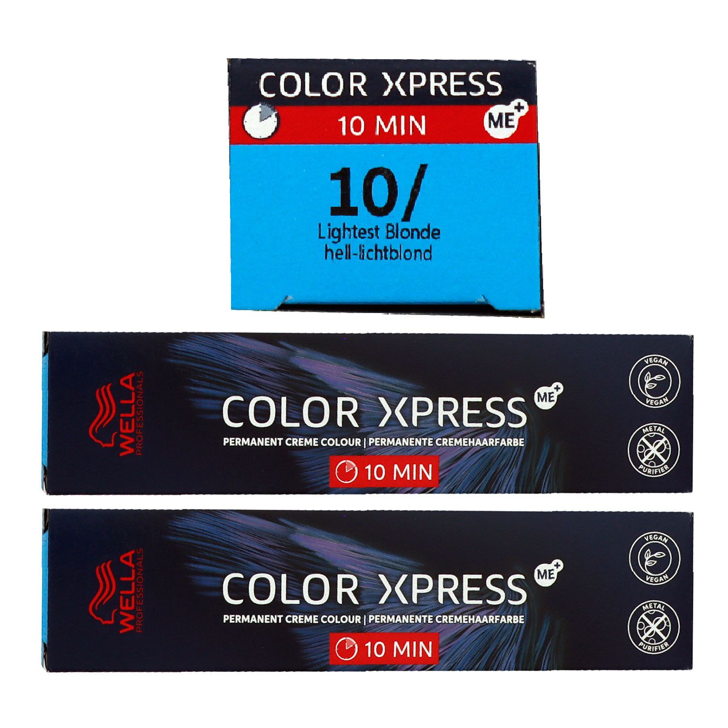 Wella Color Xpress 60 ml 2 x 10/ hell lichtblond Haarfarbe Set
