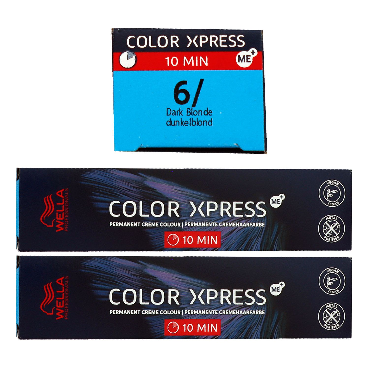 Wella Color Xpress 60 ml 2 x 6/ dunkelblond Haarfarbe Set