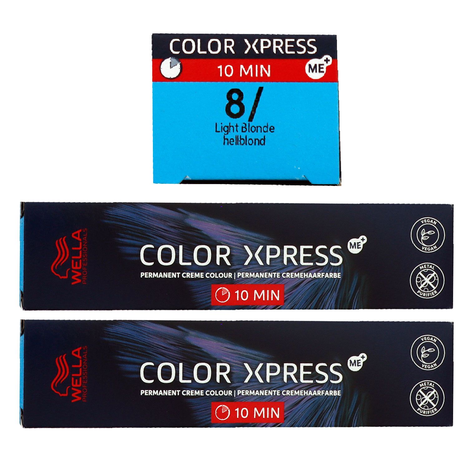 Wella Color Xpress 60 ml 2 x 8/ hellblond Haarfarbe Set