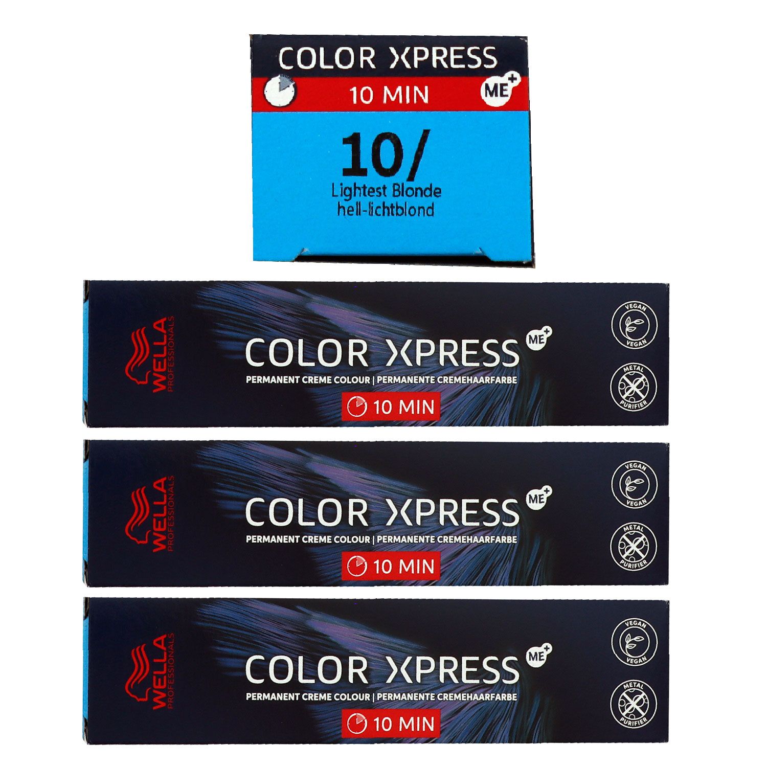 Wella Color Xpress 60 ml 3 x 10/ hell lichtblond Haarfarbe Set