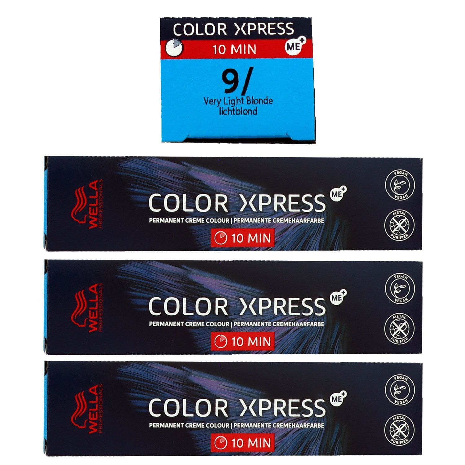 Wella Color Xpress 60 ml 3 x 9/ lichtblond Haarfarbe Set