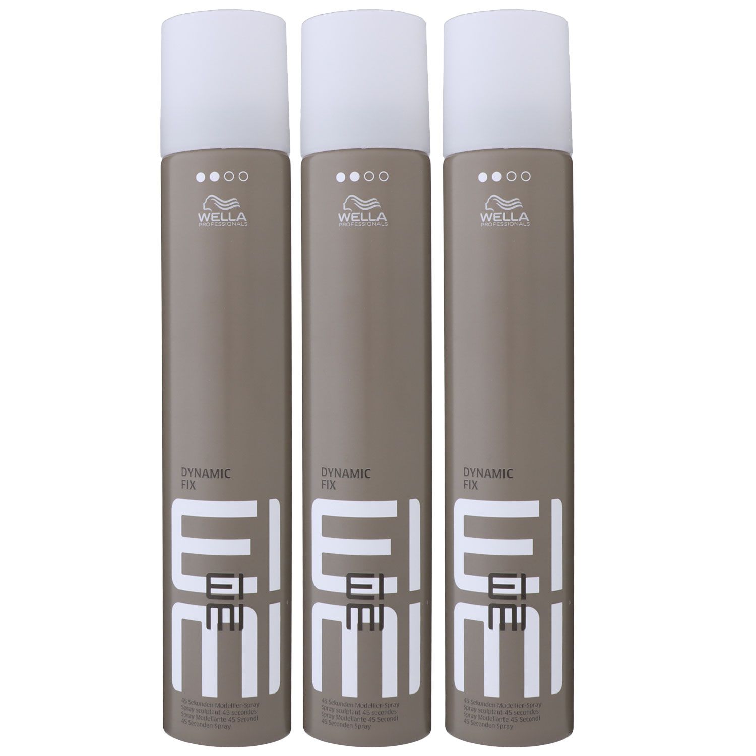Wella Eimi Dynamic Fix 3 x 500 ml Haarspray 45 Sekunden Modellier Spray Set
