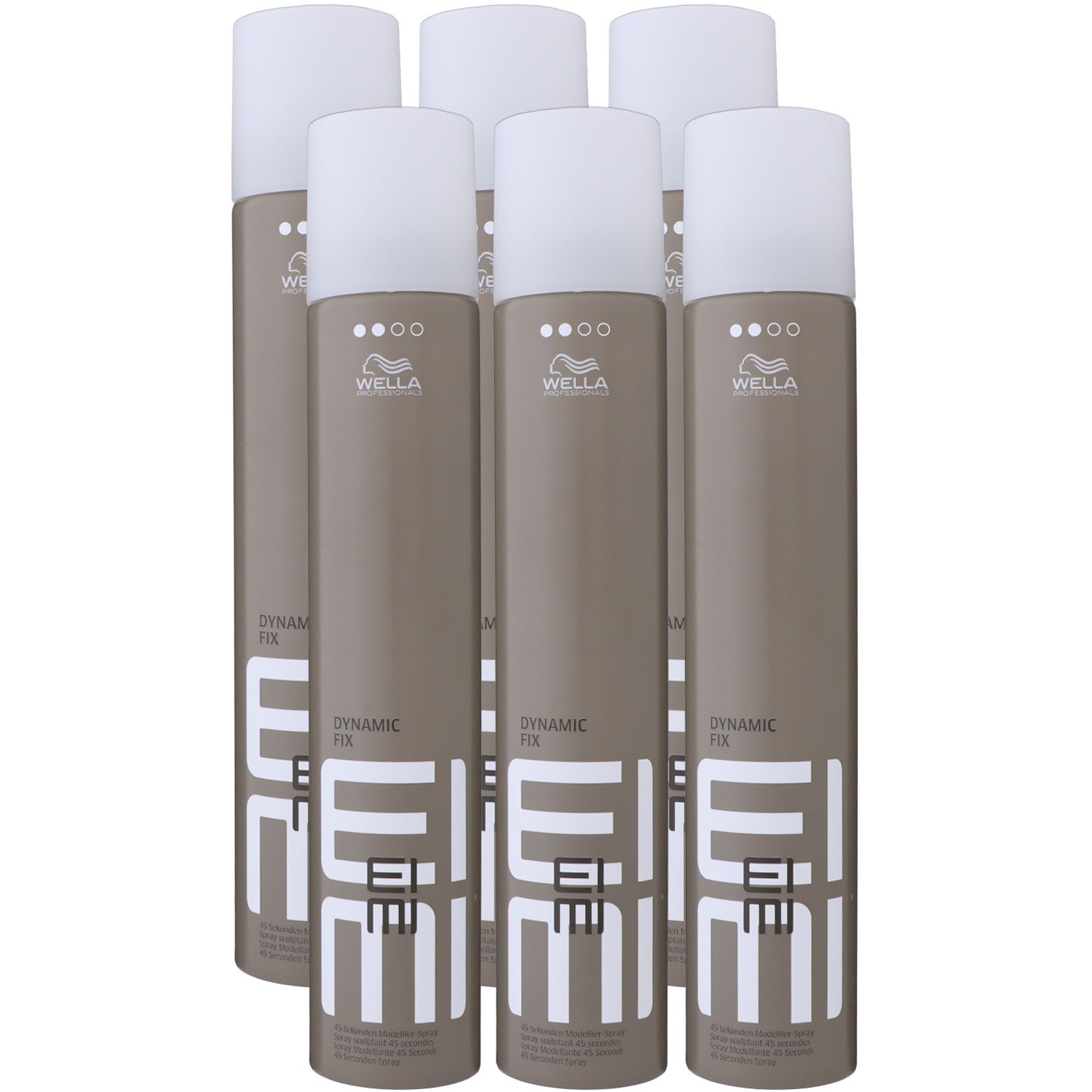 Wella Eimi Dynamic Fix 6 x 500 ml Haarspray 45 Sekunden Modellier Spray Set