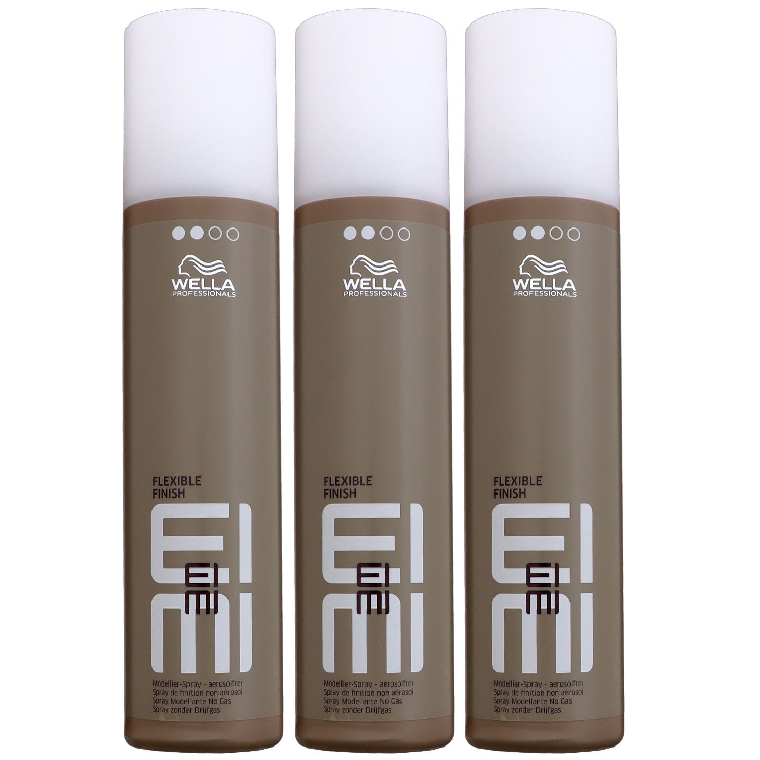 Wella Eimi Flexible Finish 3 x 250 ml aerosolfreies Haarspray Set