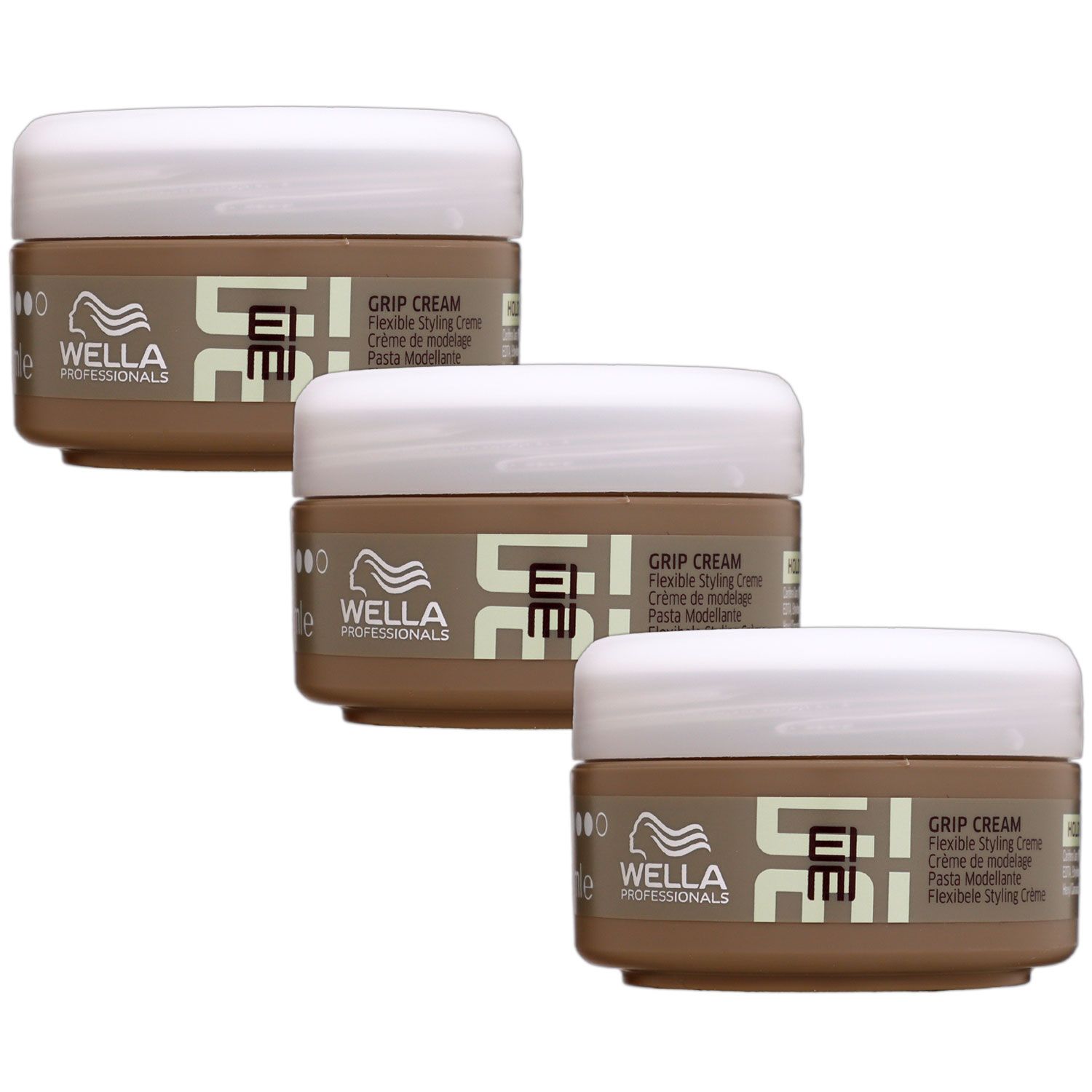 Wella Eimi Grip Cream 3 x 75 ml Stylingcreme Set
