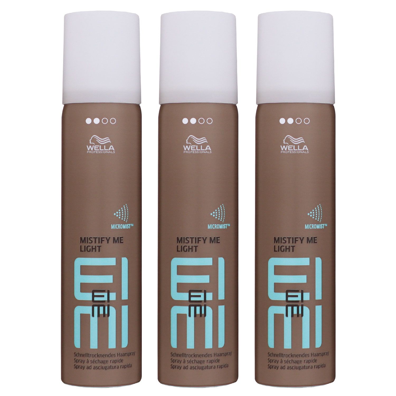 Wella Eimi Mistify Me light 3 x 75 ml schnelltrocknendes Haarspray Set