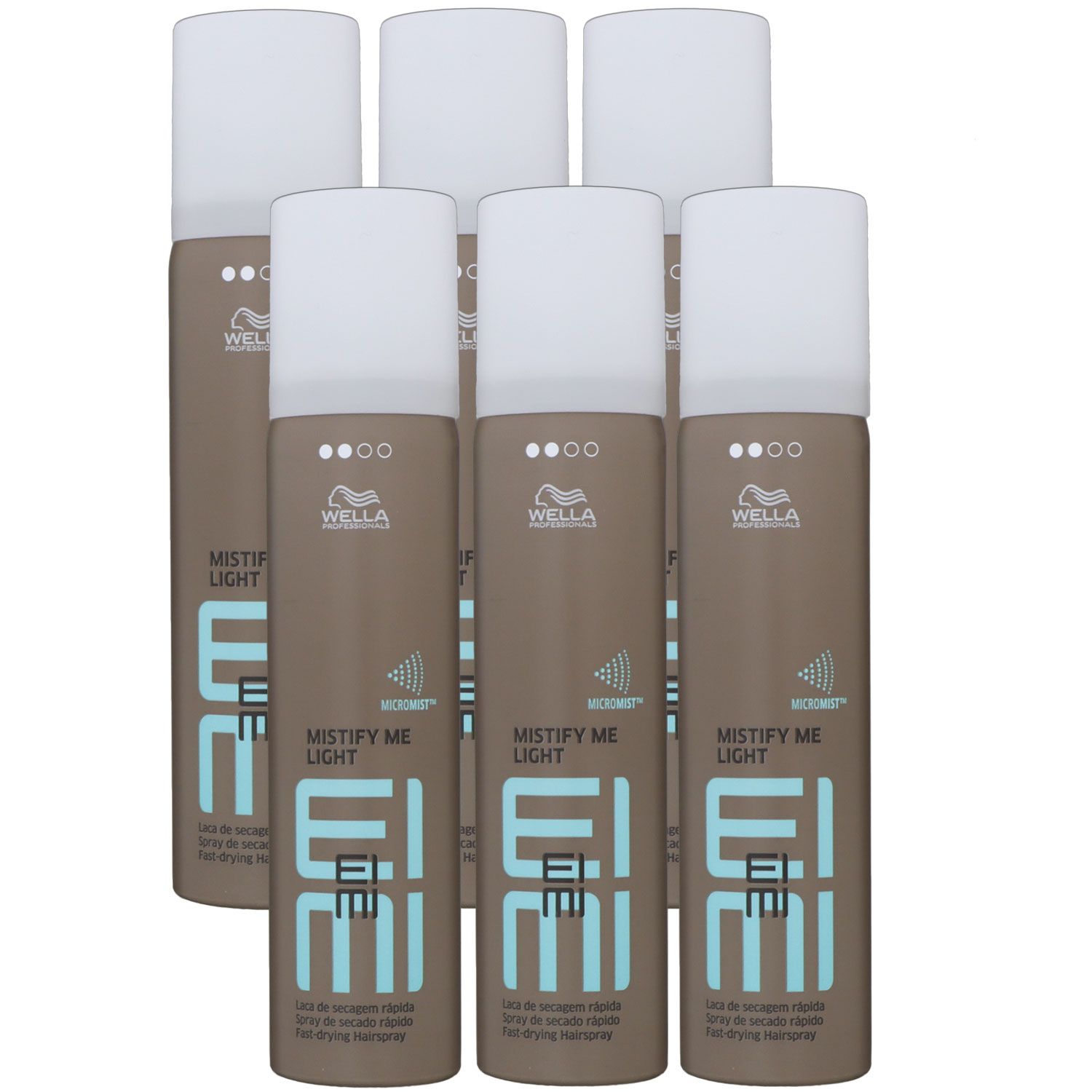 Wella Eimi Mistify Me light 6 x 75 ml schnelltrocknendes Haarspray Set